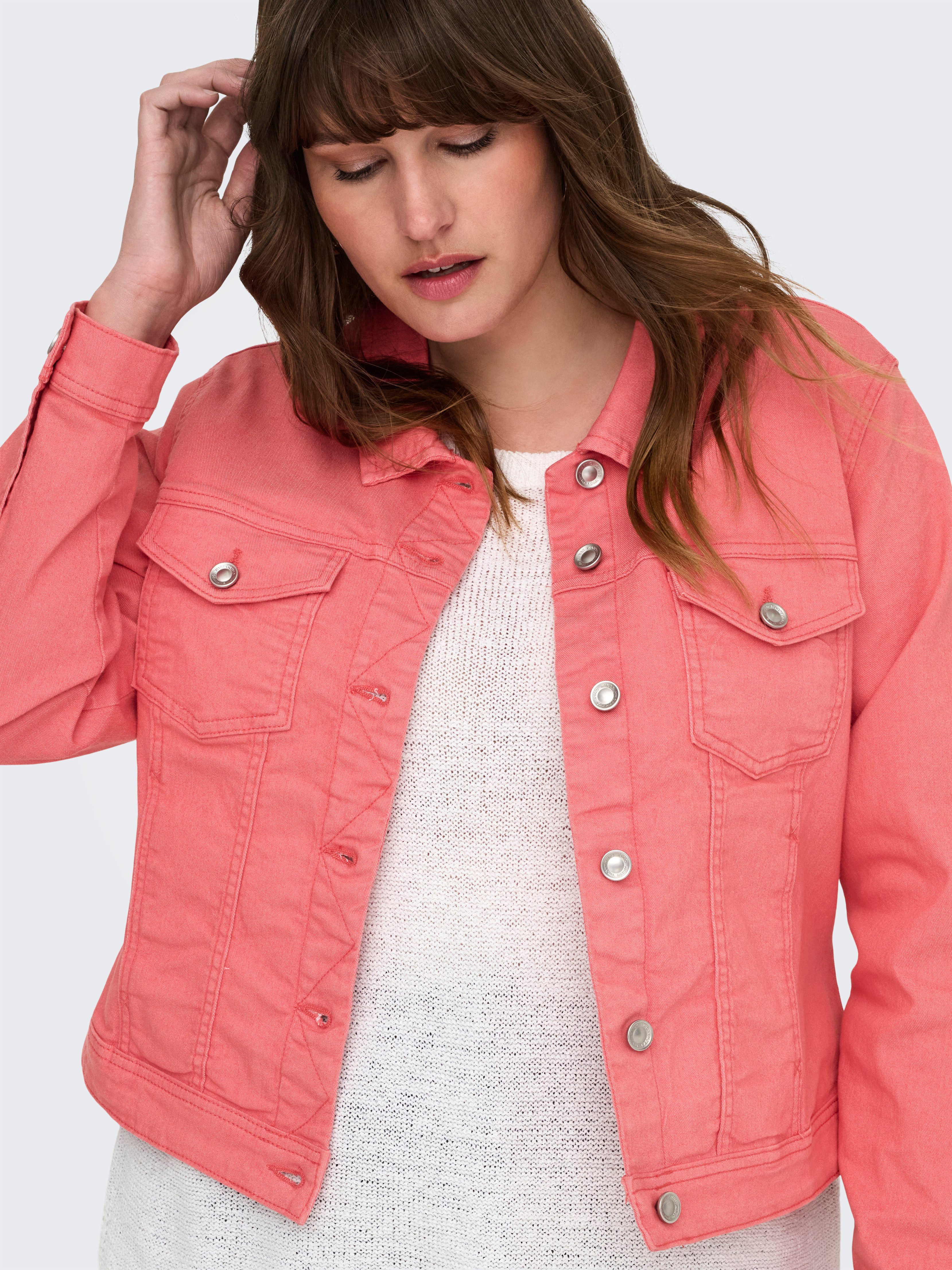 ONLY CARMAKOMA Jeansjack CARWESPA COLOUR DENIM JACKET DNM
