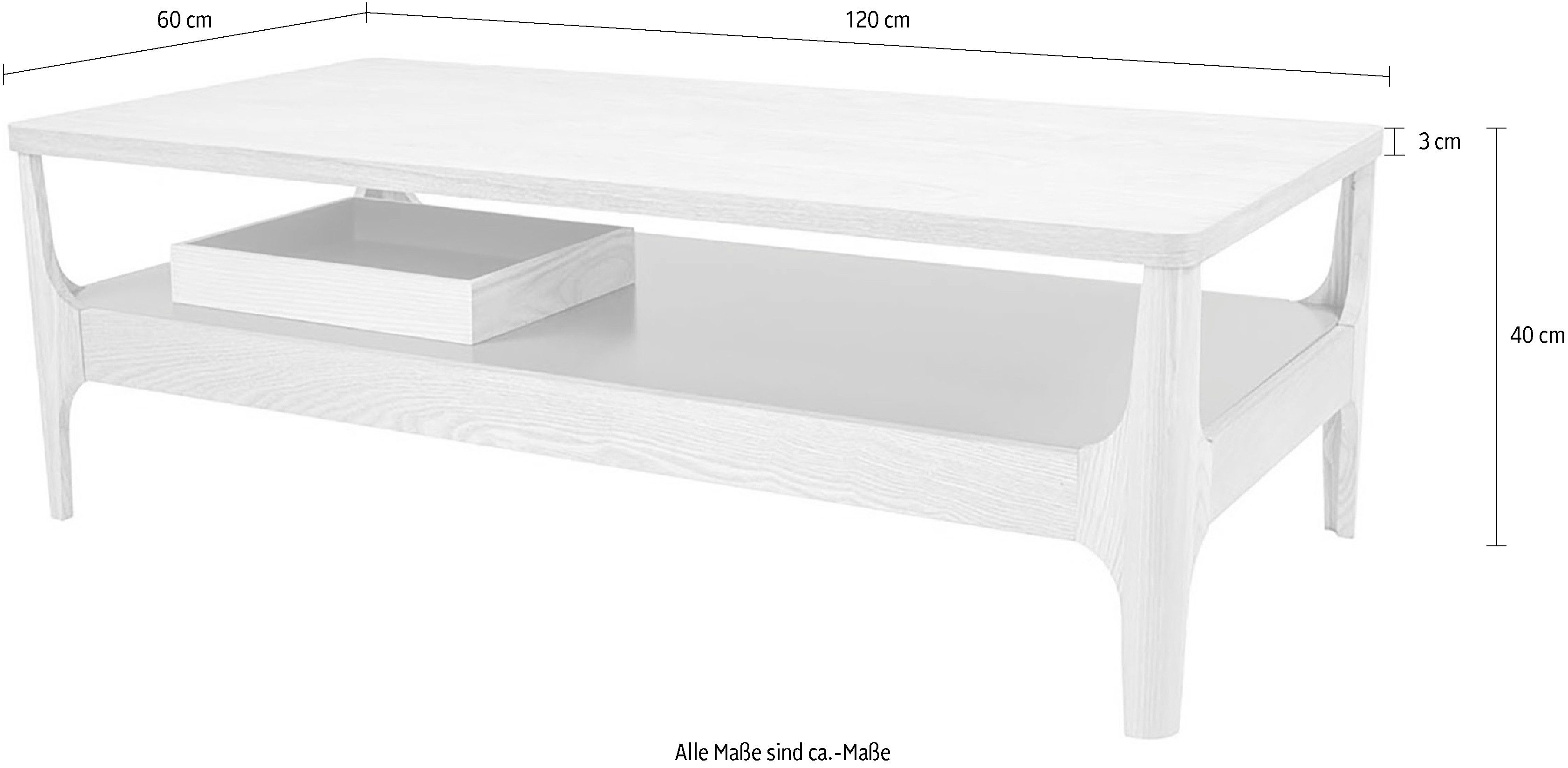 Kayoom Salontafel Koffietafel Addison, salontafel, open, opvallend ontwerp Bijzonder ontwerp, tafelpoten van massief hout, van stevig materiaal (1 stuk)