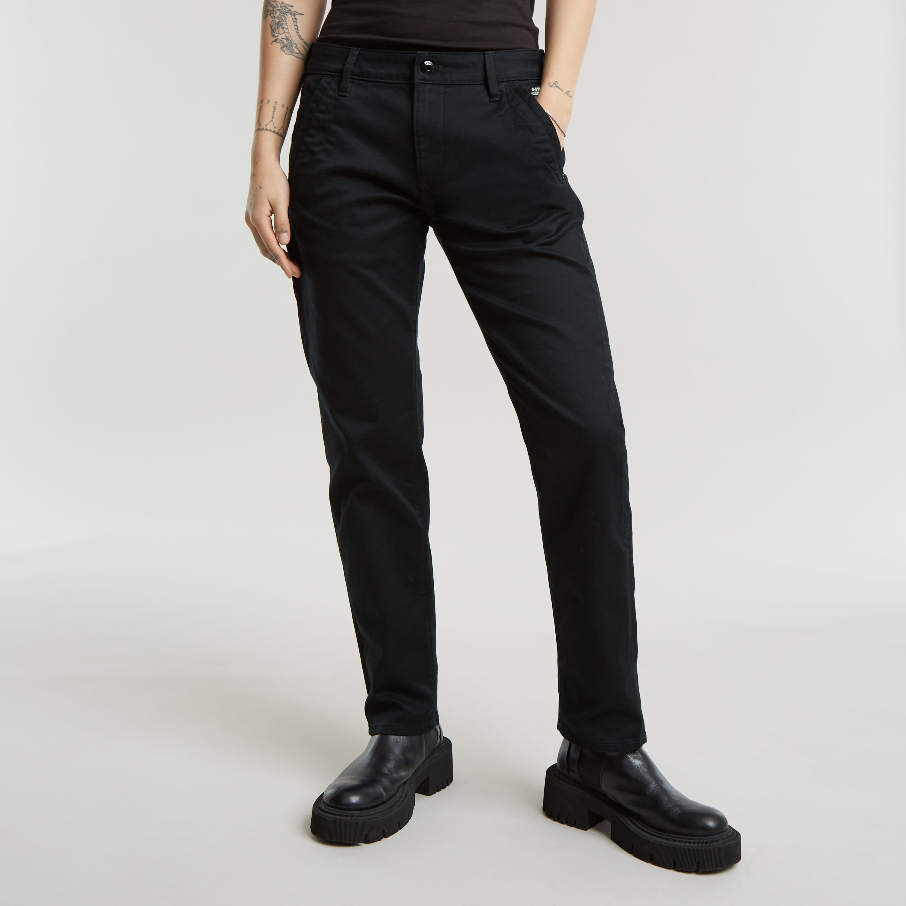 G-Star RAW Chino Kate Chino Boyfriend dames chino's maat 26 zwart