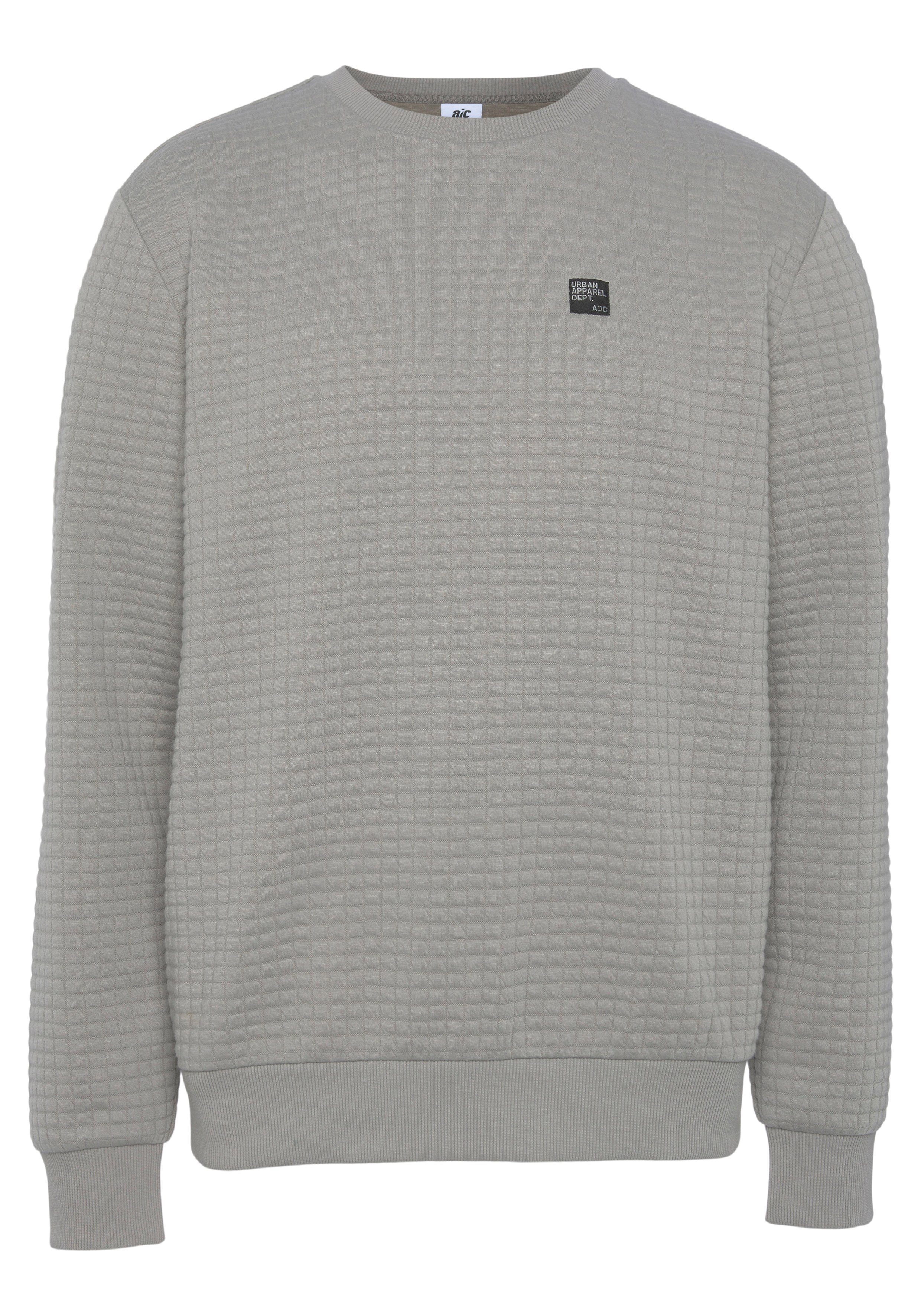 AJC Sweatshirt smal gesneden, effen, ronde hals