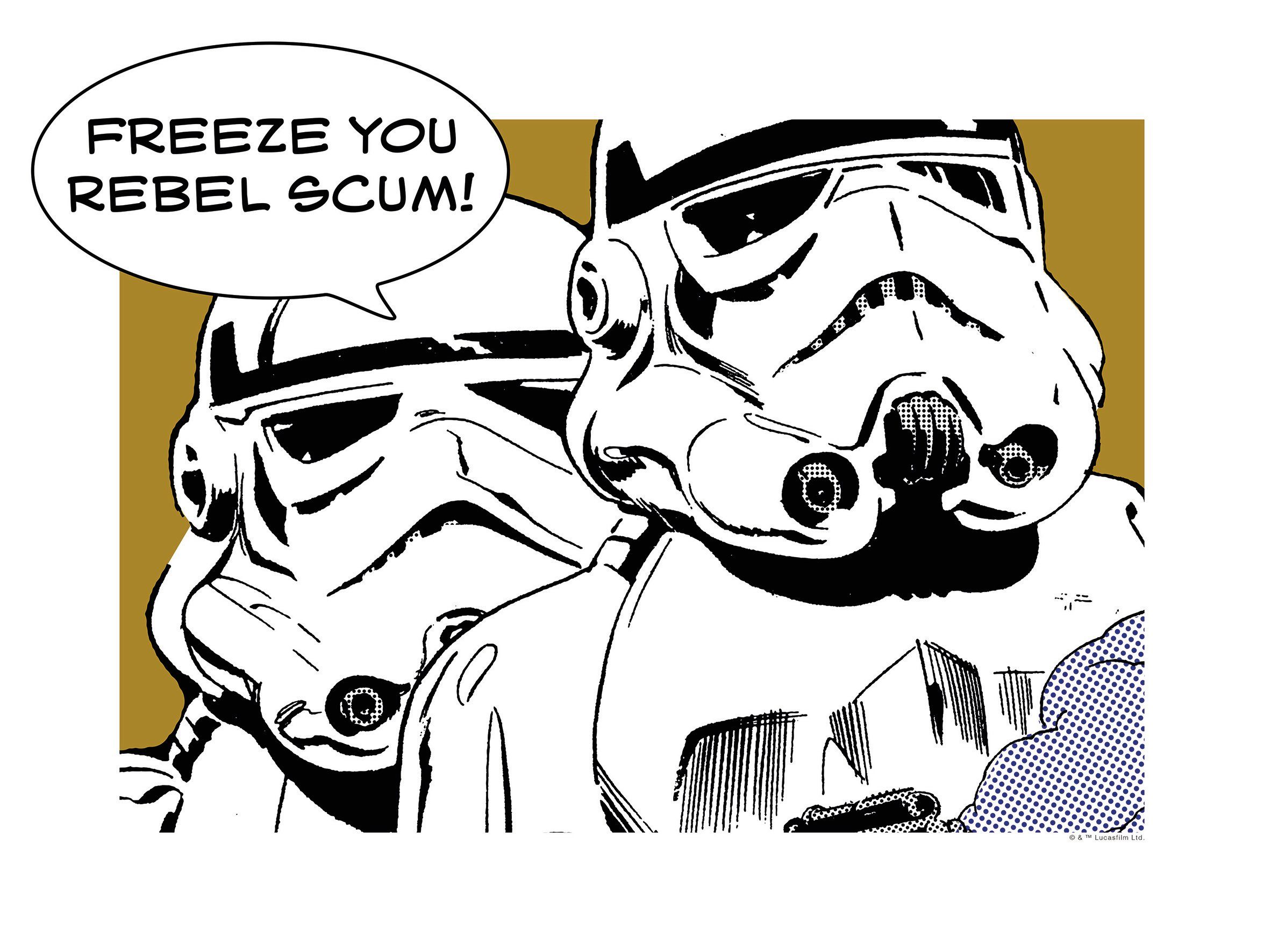 Komar wanddecoratie Star Wars Classic Comic Quote Stormtrooper, zonder lijst