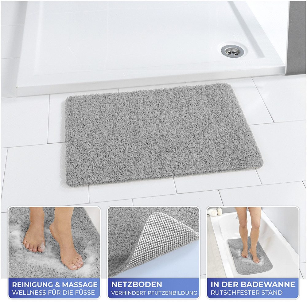 Maximex Douchemat Wellness Reiniging en massage van de voeten, antislip netvloer, waterafvoer (1 stuk)