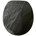 sanilo toiletzitting graniet met soft-closemechanisme zwart