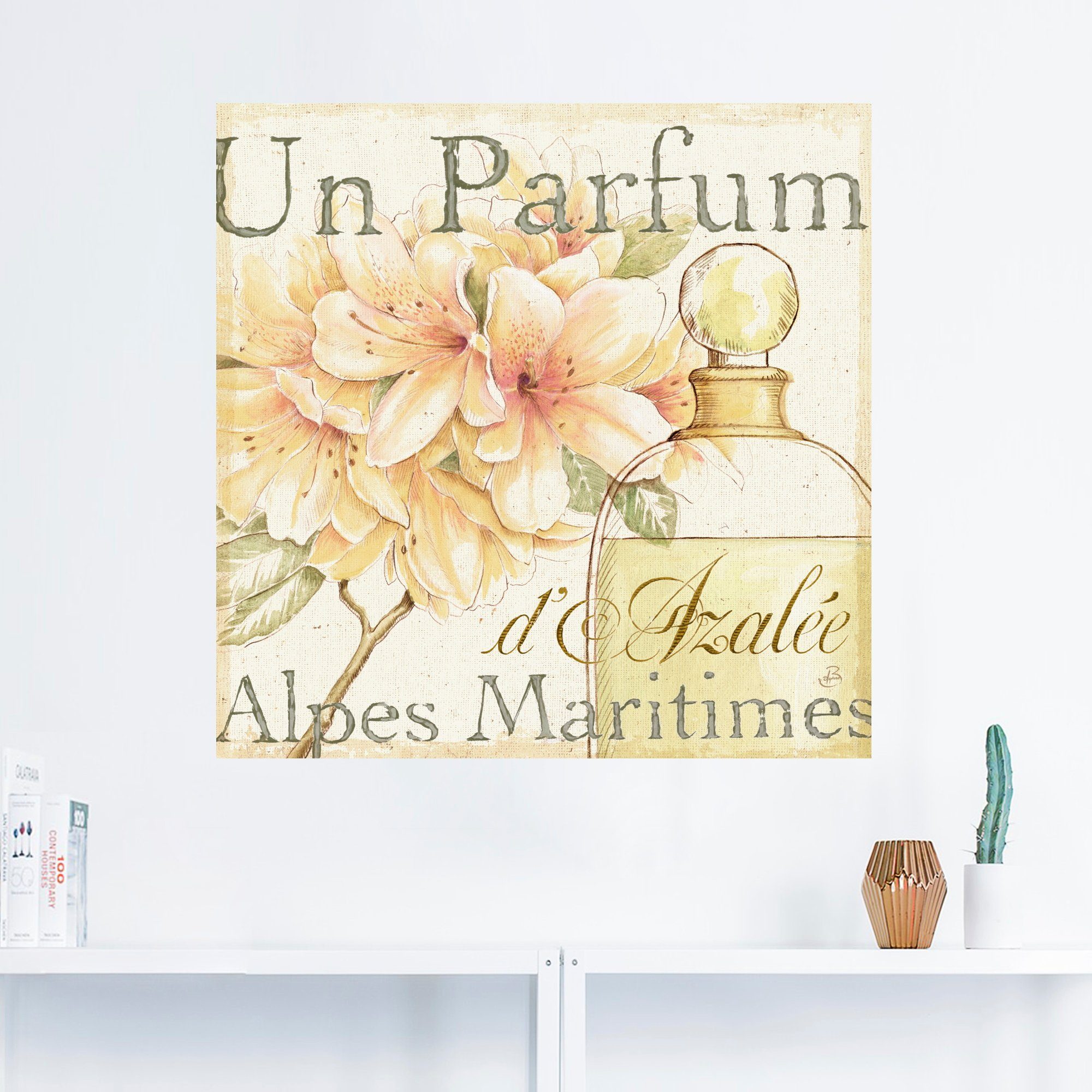 Artland Artprint Bloemen en parfum III in vele afmetingen & productsoorten -artprint op linnen, poster, muursticker / wandfolie ook geschikt voor de badkamer (1 stuk)