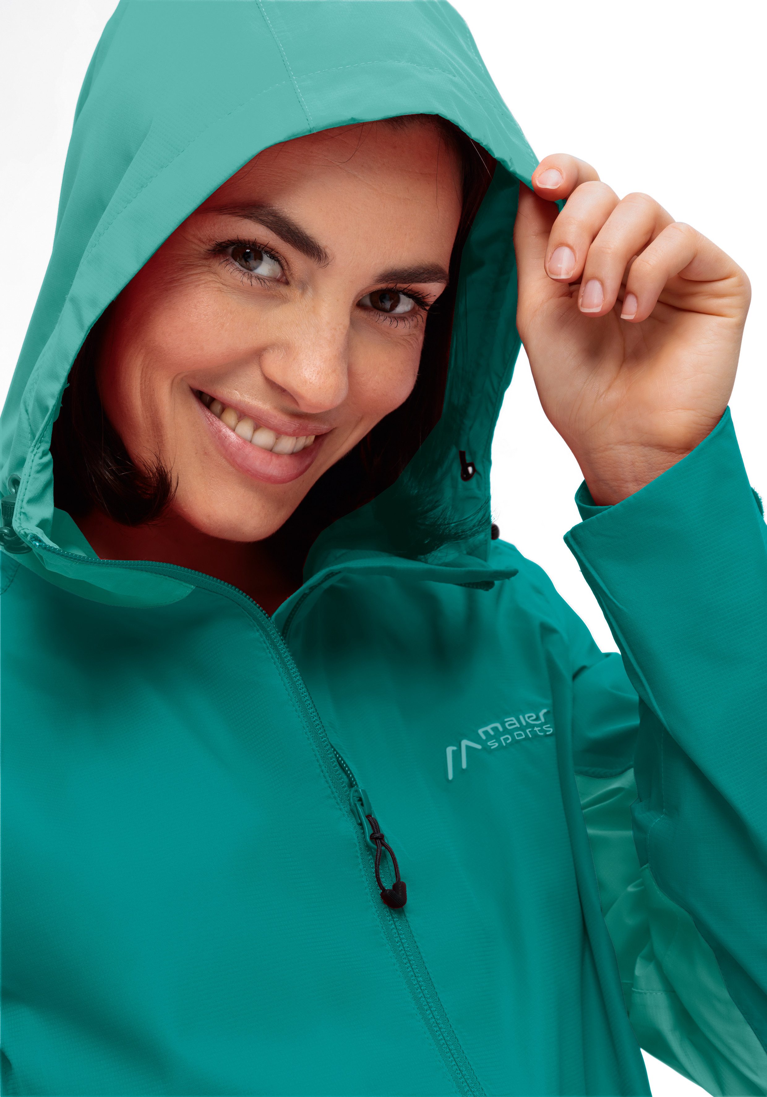 Maier Sports Outdoorjack Brocken W Dames jacke waterdicht, functionele jas met 2 buitenzakken + binnenzak