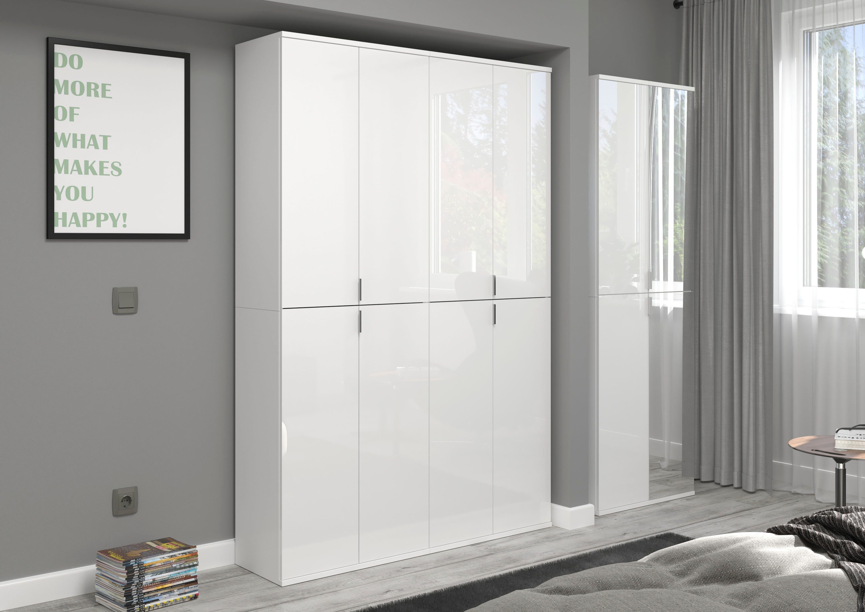 INOSIGN Halmeubelset Trondheim, Breedte 122 cm, bestaande uit 2 Kasten, 8 Deuren, 18 Vakken (set, 2-delig)