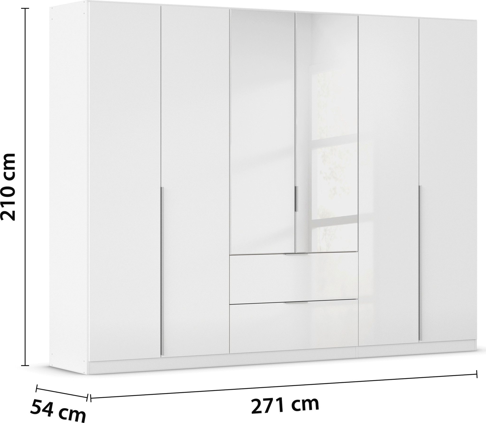 rauch Draaideurkast Kledingkast kast garderobe AGORDO met decor- of hoogglansfront
