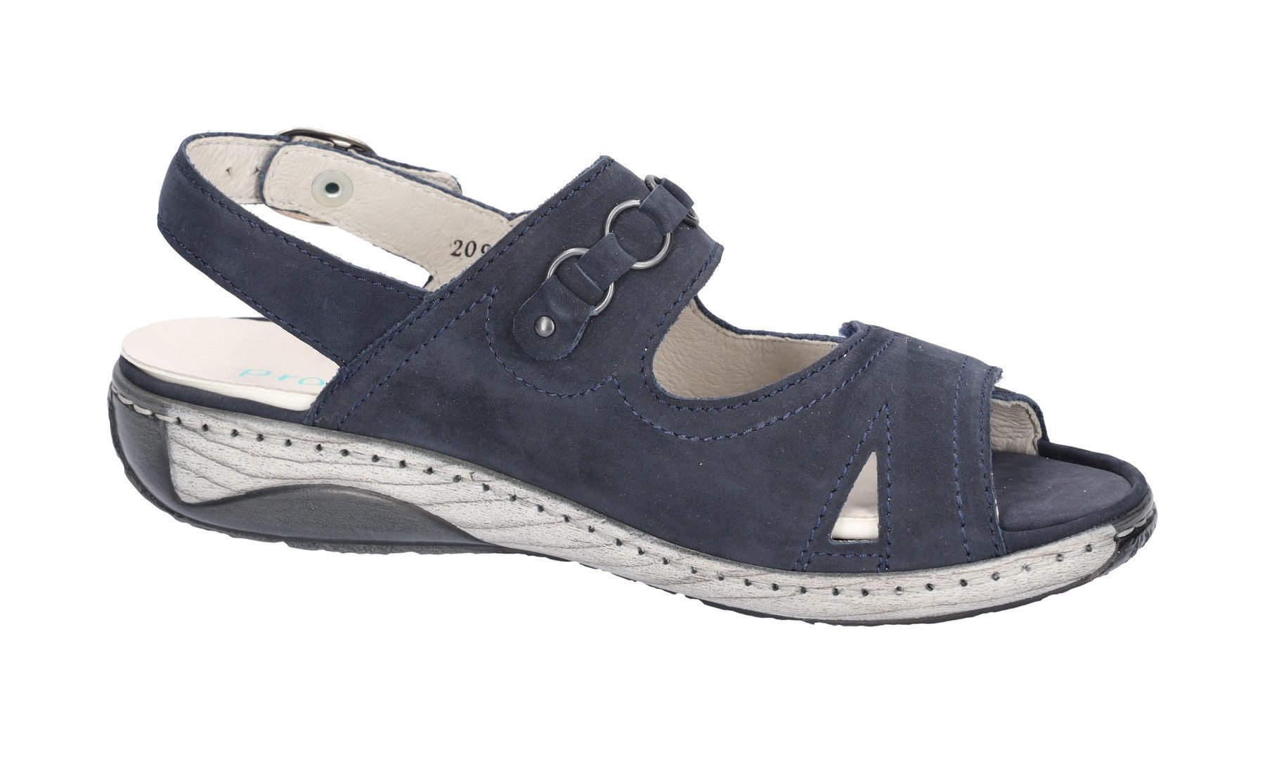 Waldläufer Sandalen Garda zomerschoen, sandaal, sleehak, met drukknoop, g-breedte