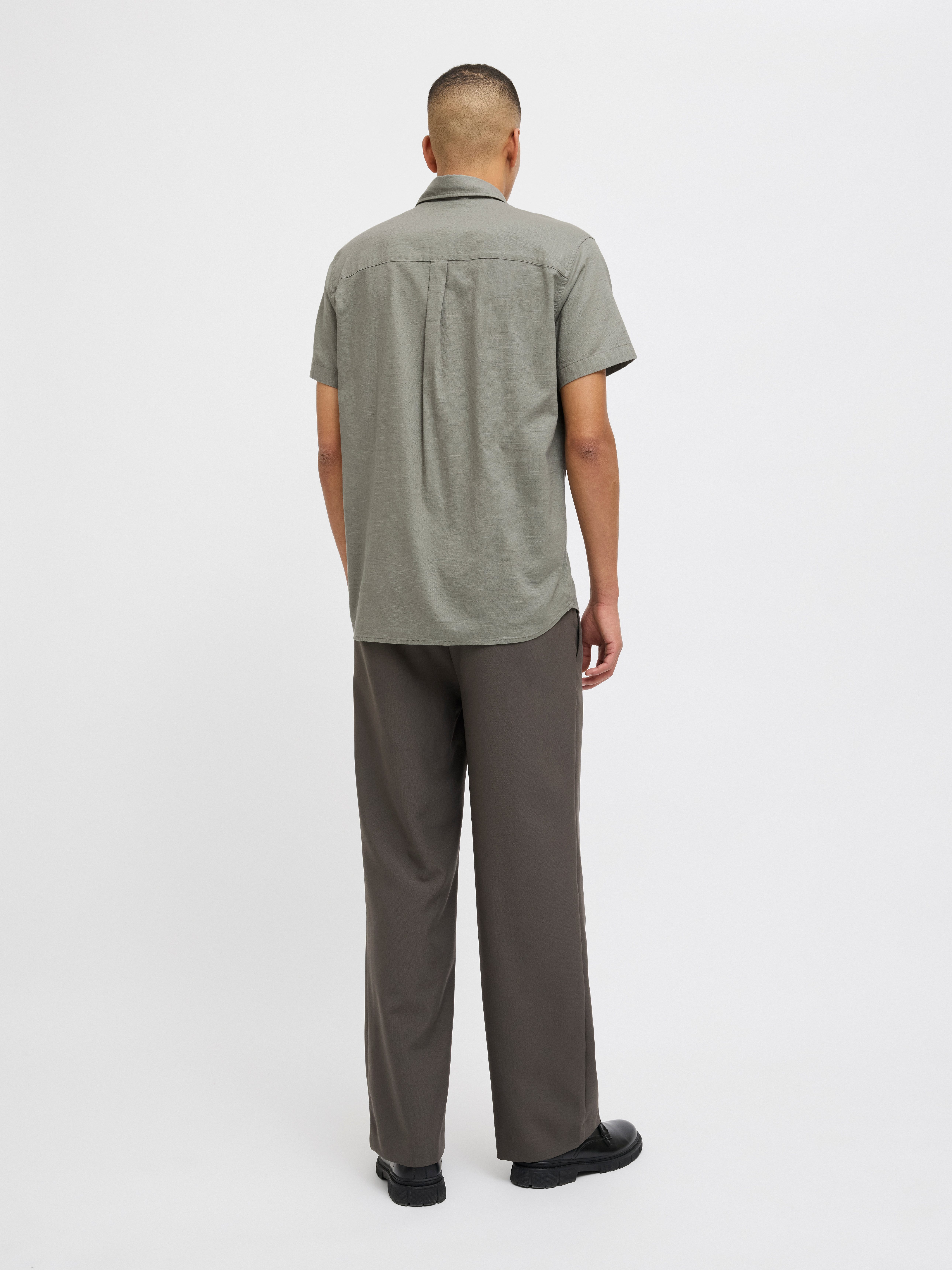 Jack & Jones Overhemd met korte mouwen JJPIERRE SLUB SHIRT SS