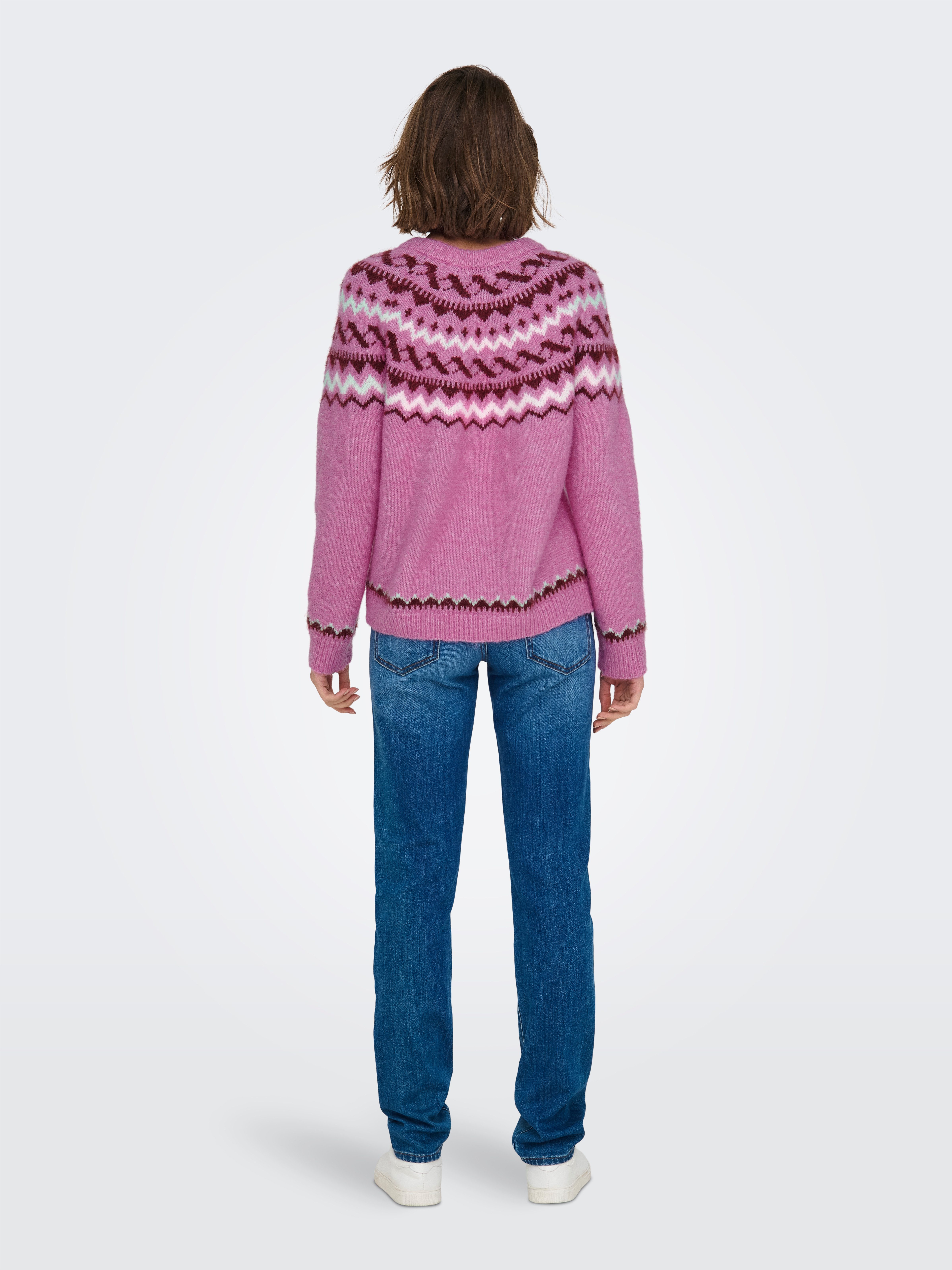 Only Trui met ronde hals ONLISLE LIFE LS O-NECK CC KNT