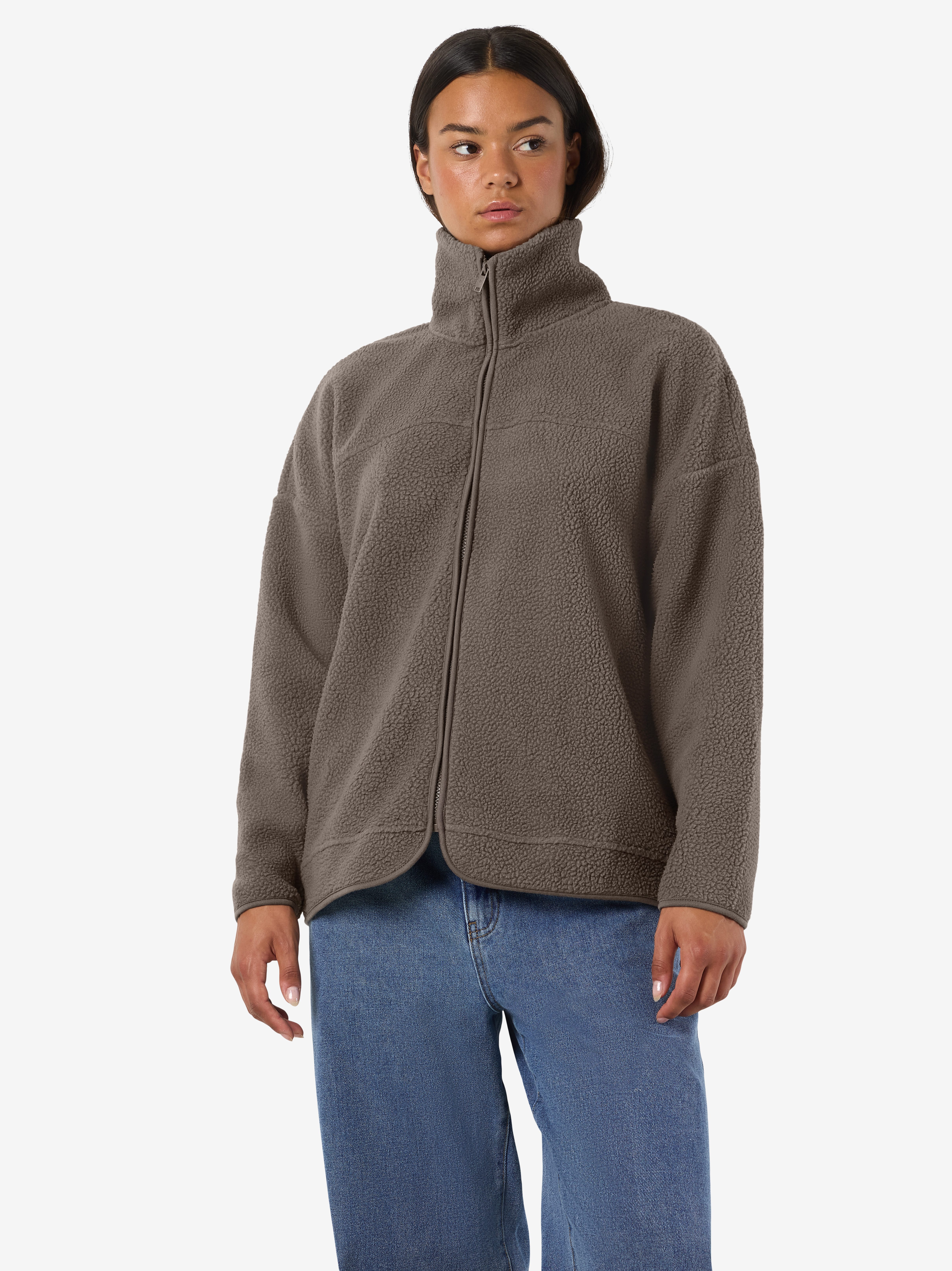 Noisy may Fleecejack NMCOZY L/S ZIP SWEATER JRS NOOS