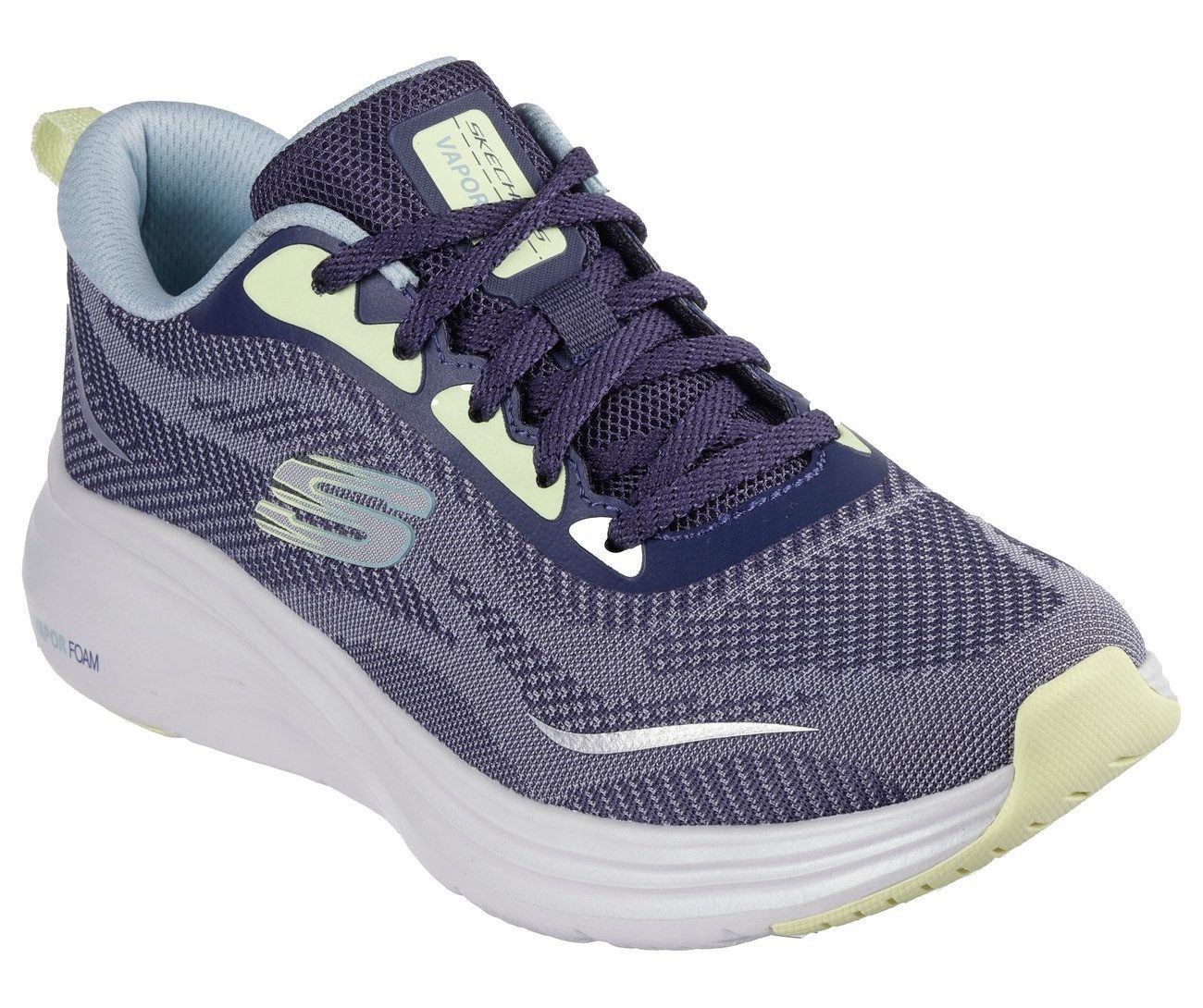 Skechers Sneakers VAPOR FOAM-SMOOTH RIDE , trainingsschoen, veterschoen in vegan uitvoering dames schoenen maat 39 EU blauw