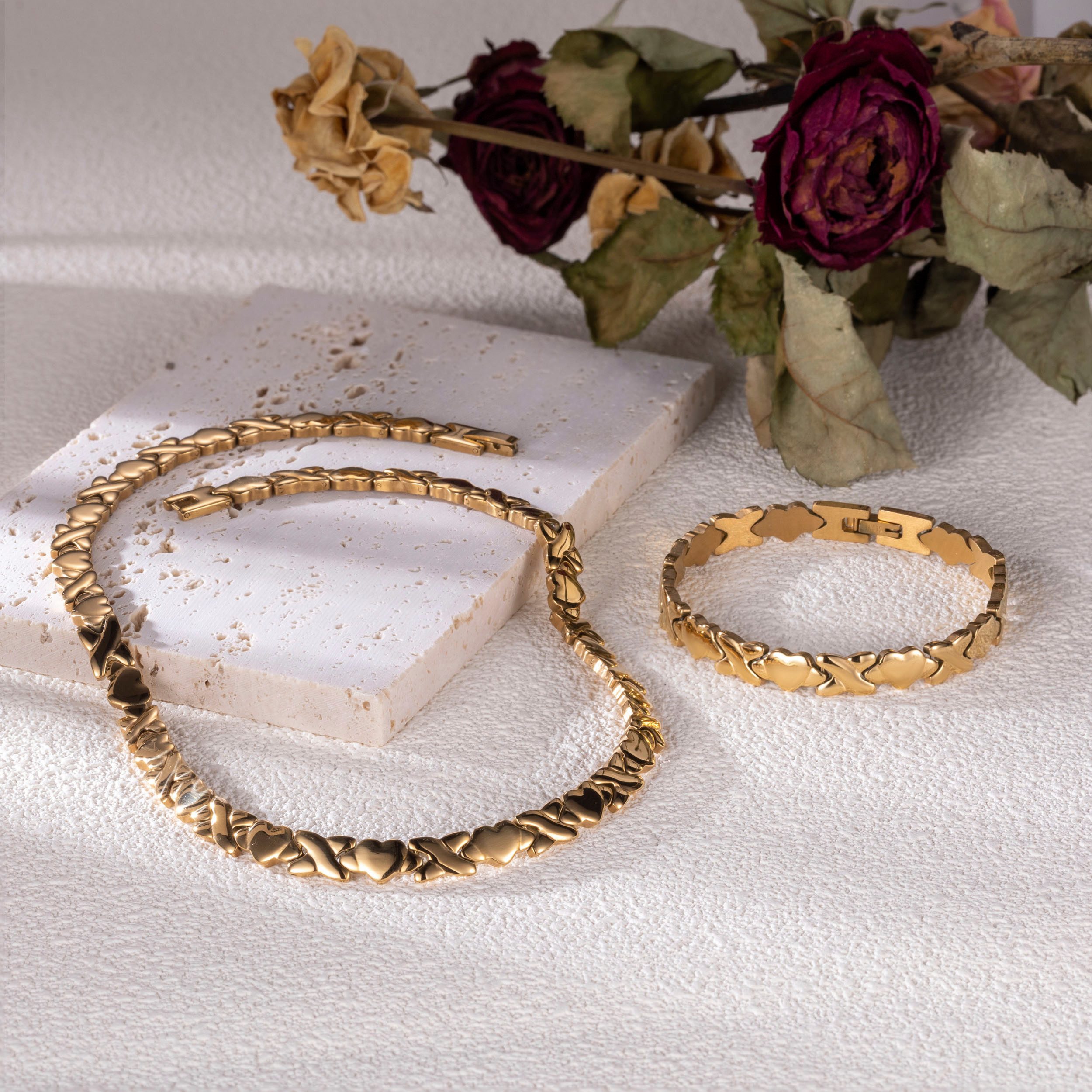 Firetti Schakelketting Sieraden cadeau roestvrijstalen halssieraden halsketting schakelketting X hart