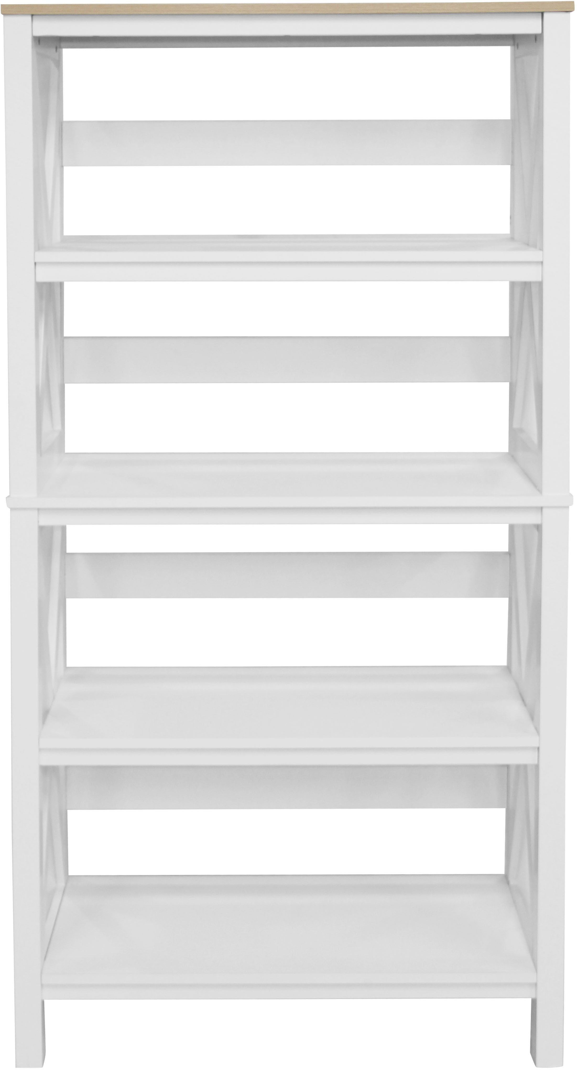 Home affaire Ordnerrek SILBA Boekenrek, 4 vakken, landhuisstijl, hoogte 161 cm