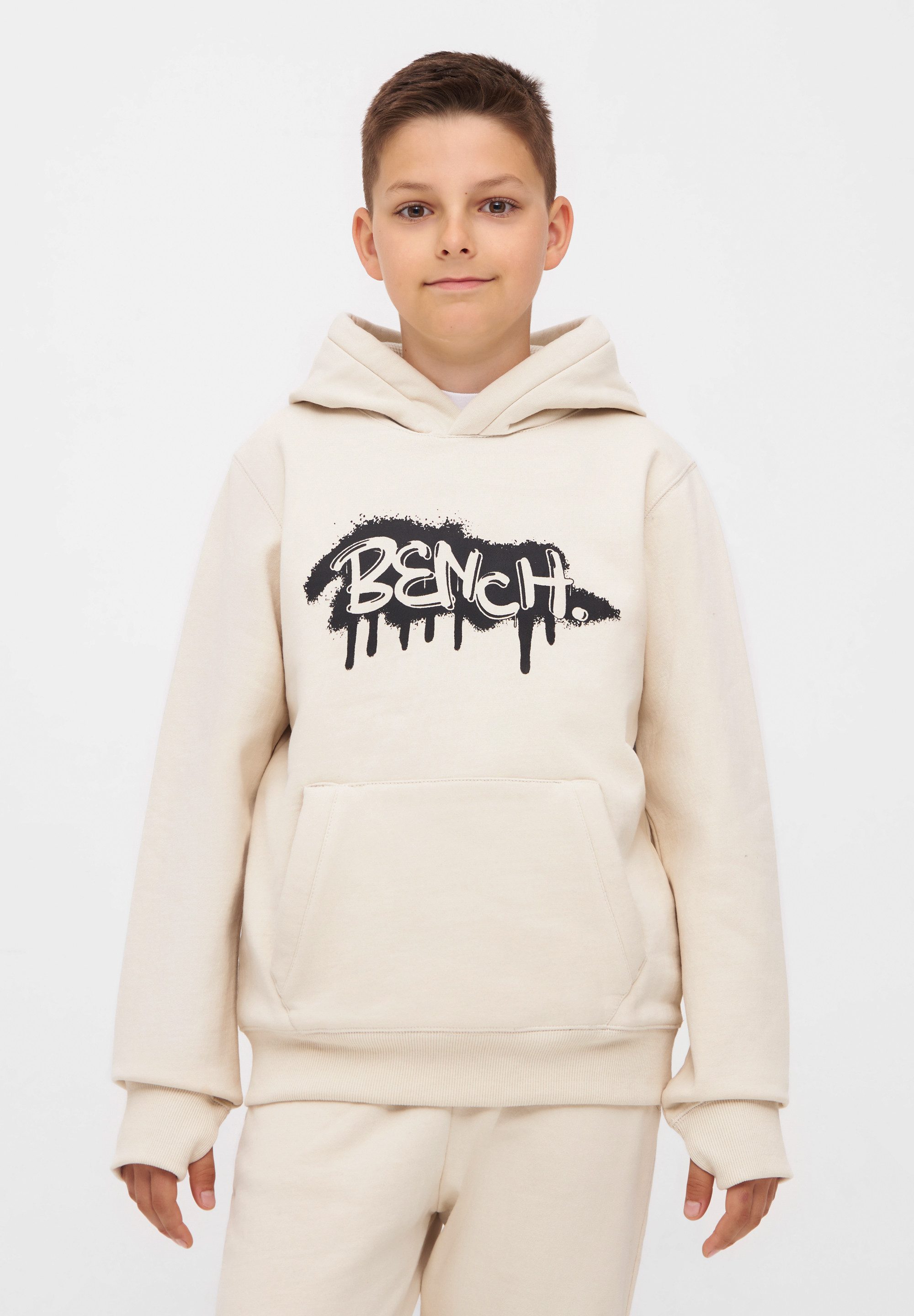 Bench. Hoodie KRUEGER jongens sweatshirts maat 164 beige