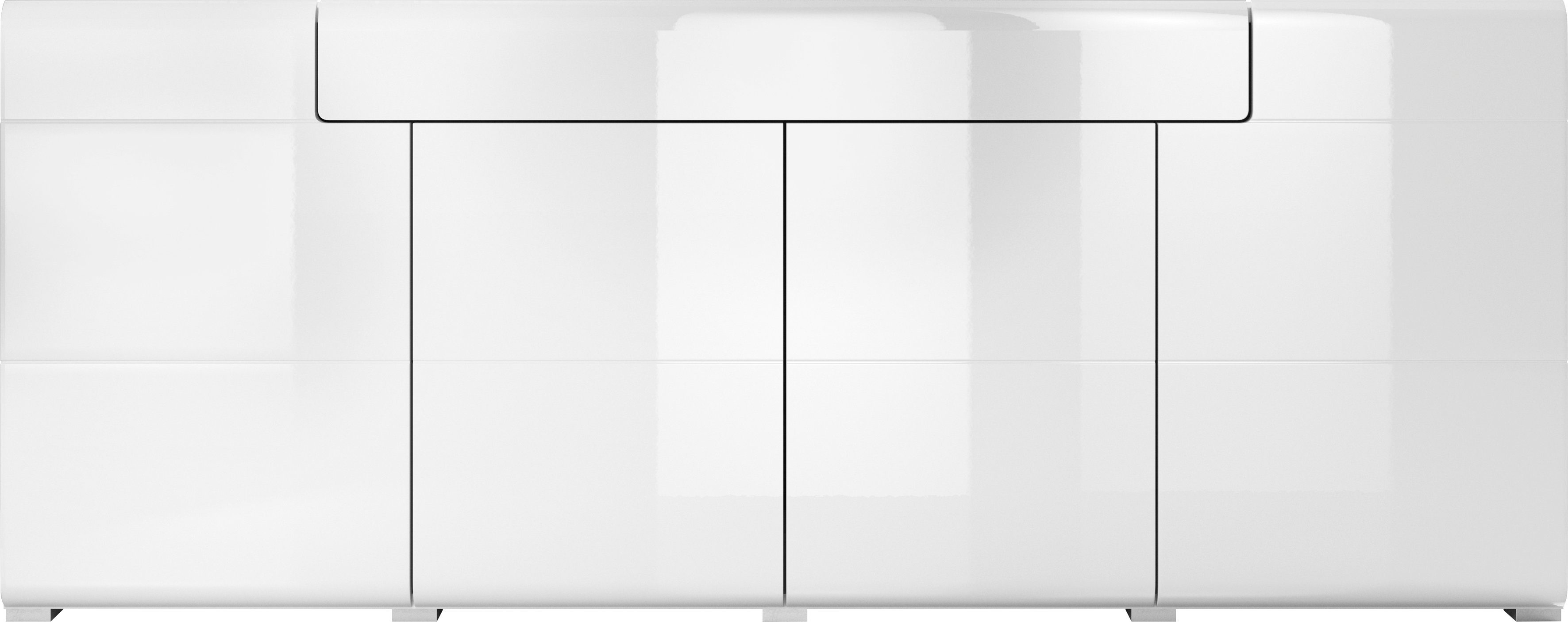 INOSIGN Dressoir Toledo, breedte 208 cm, moderne kast met decoratief freeswerk, greeploos