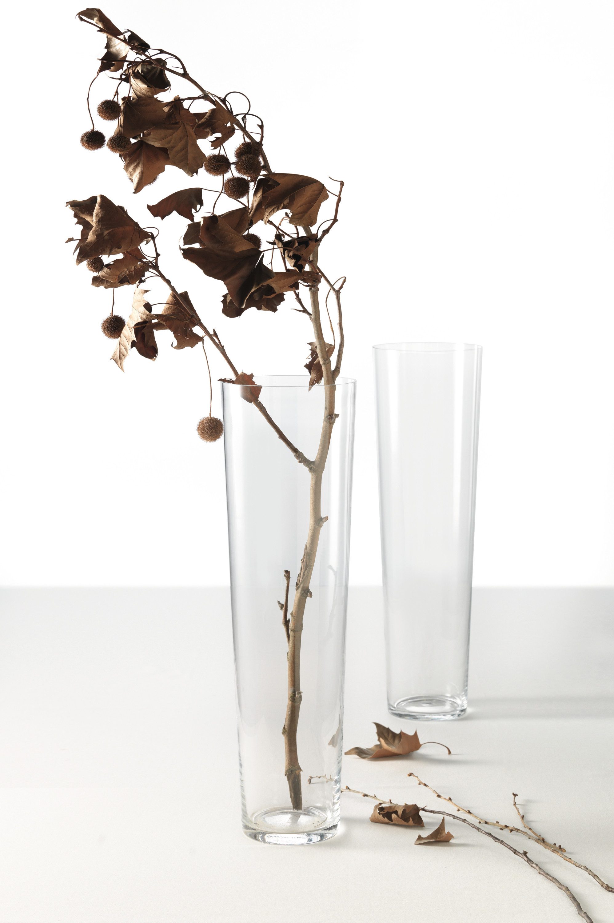 LEONARDO Vloervaas Decoratieve vaas CONISCH van glas, handgemaakt uniek stuk (1 stuk)