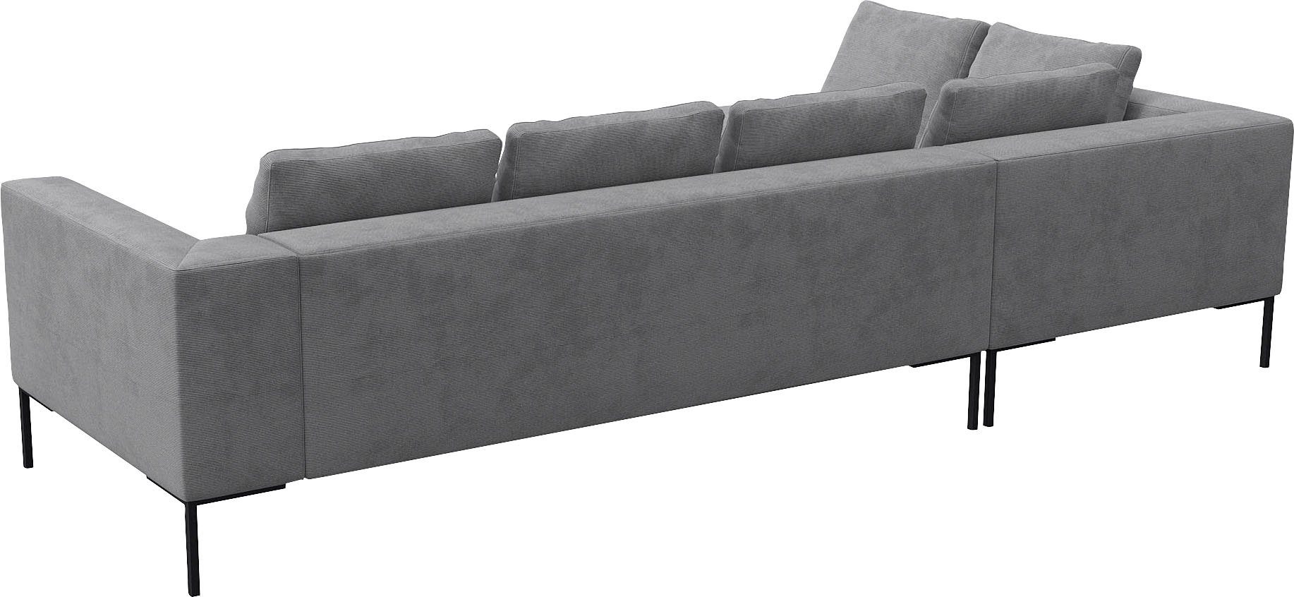 FLEXLUX Hoekbank Loano, super comfortabel zitcomfort door koudschuim in de zitting, L-vorm