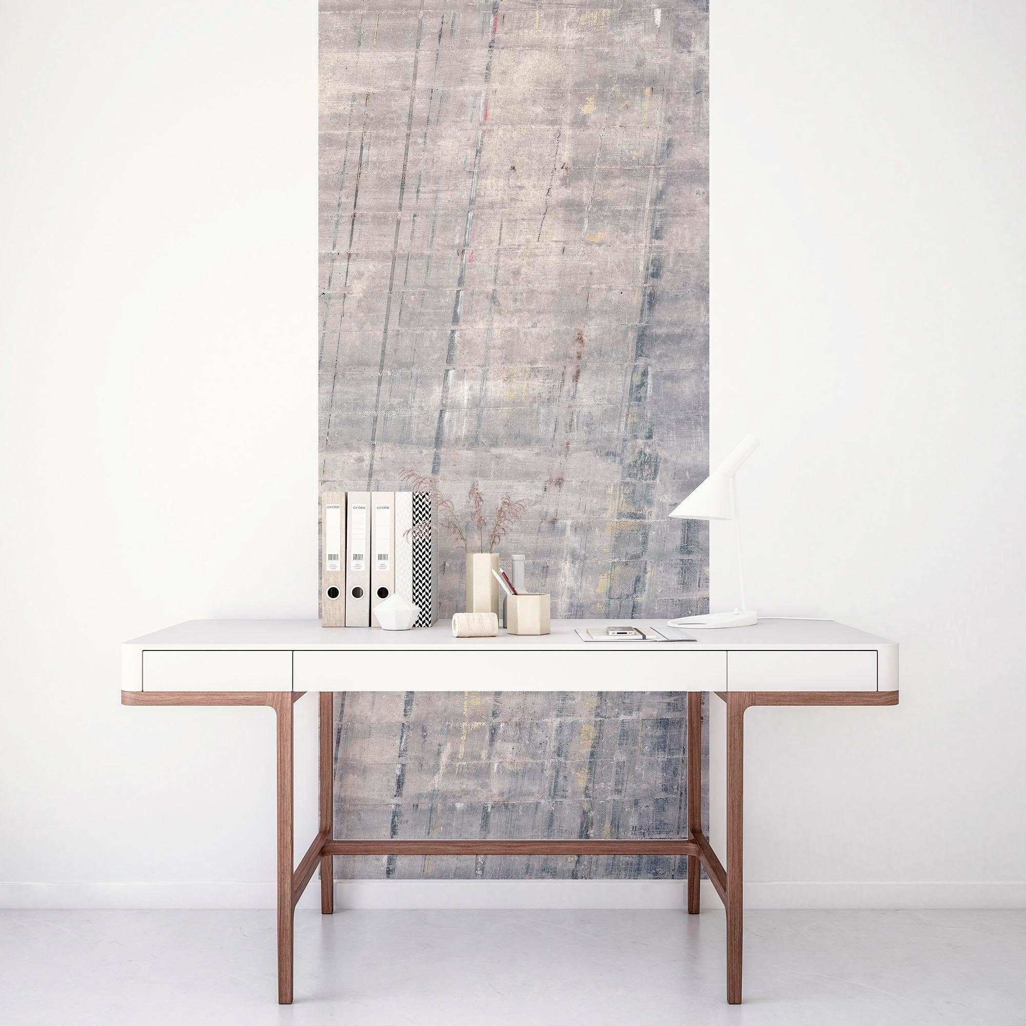 Komar Vliesbehang Digitale print vlies - Concrete Panel - Afmeting 100 x 250 cm (1 stuk)