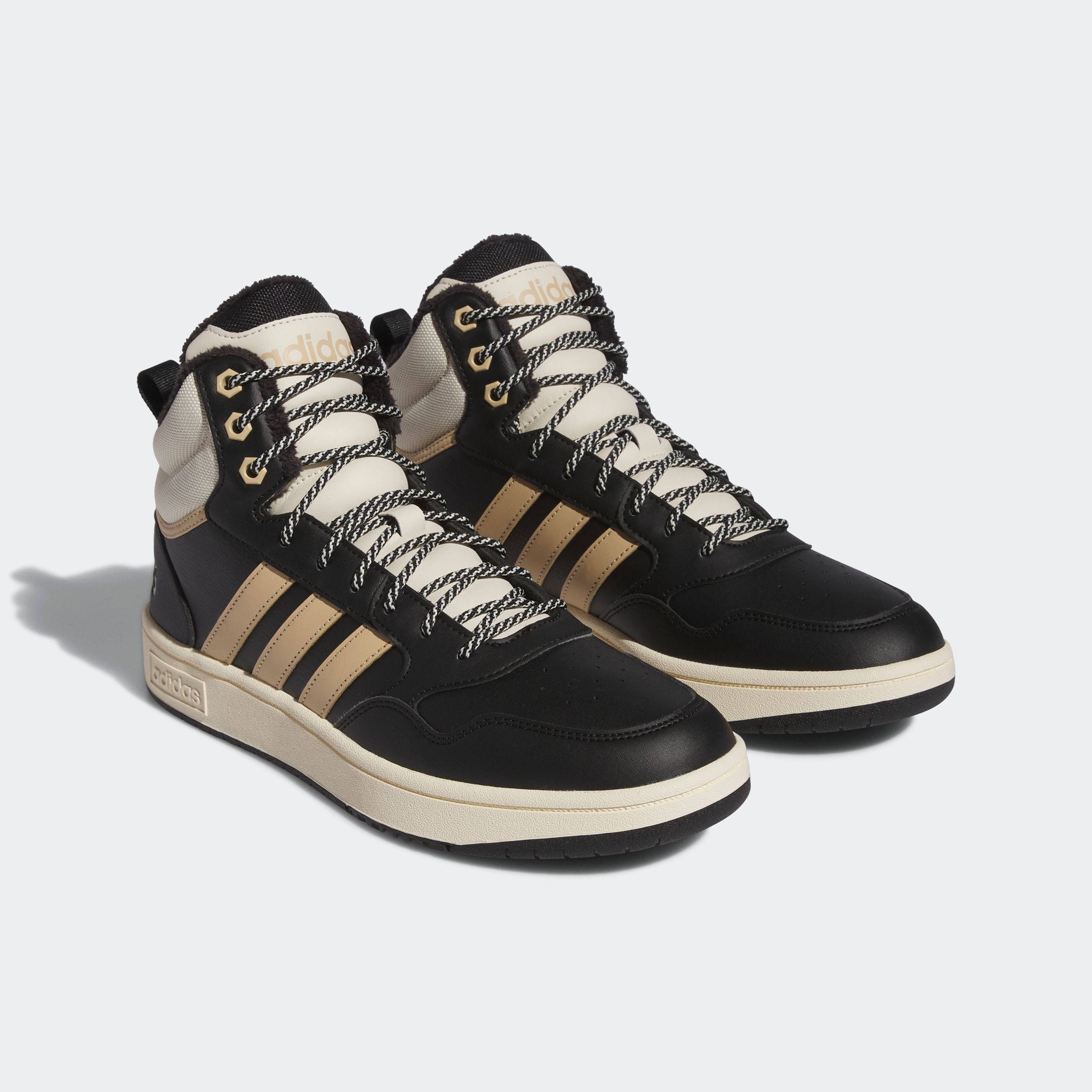 adidas Sportswear Sneakers HOOPS 3.0 MID LIFESTYLE BASKETBALL CLASSIC FUR LINING WINTERIZED heren sneakers maat 47 1/3 EU zwart