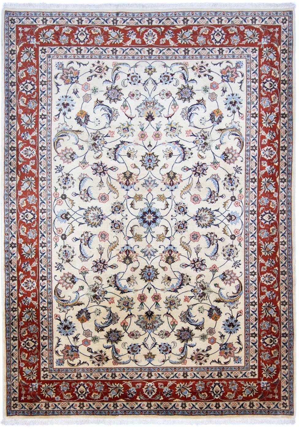 morgenland Wollen kleed Maschad geheel gedessineerd bianco naturale 314 x 220 cm Uniek exemplaar met certificaat
