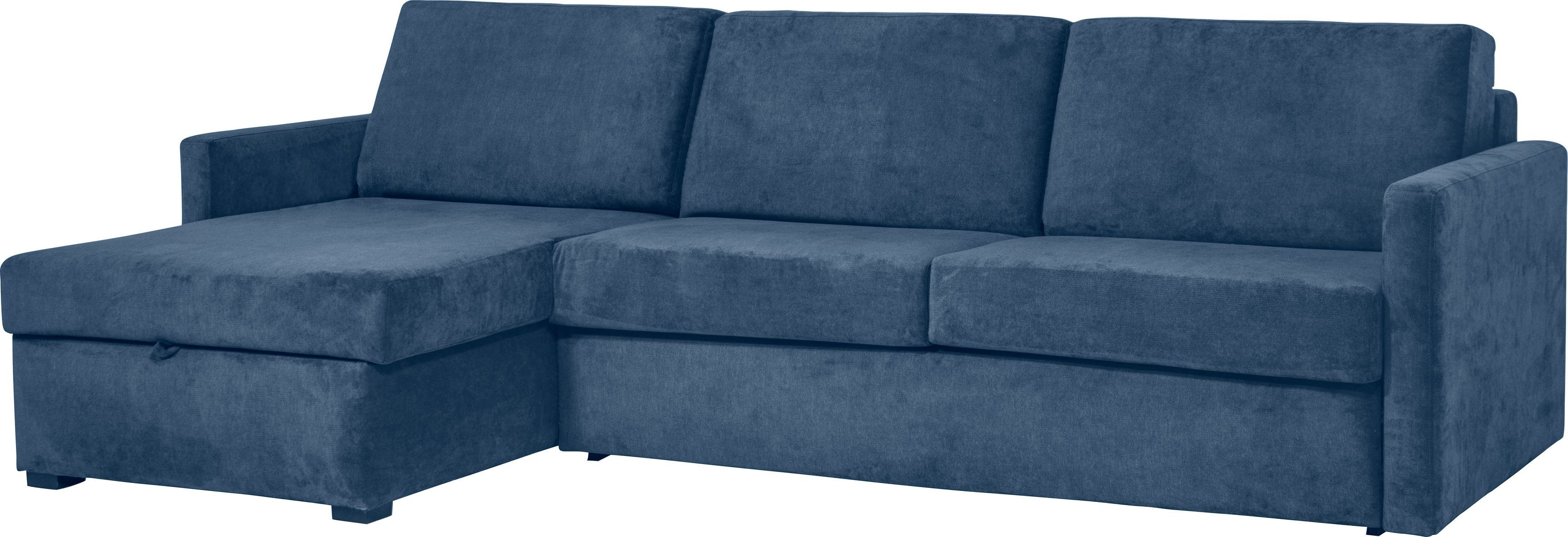 Places of Style Slaapbank GOLDPOINT hoekbank 264 cm, ligoppervlak (140/200 cm), L-vorm, Slaapfunctie, Bonell-binnenveringsmatras en volwaardige bedfunctie