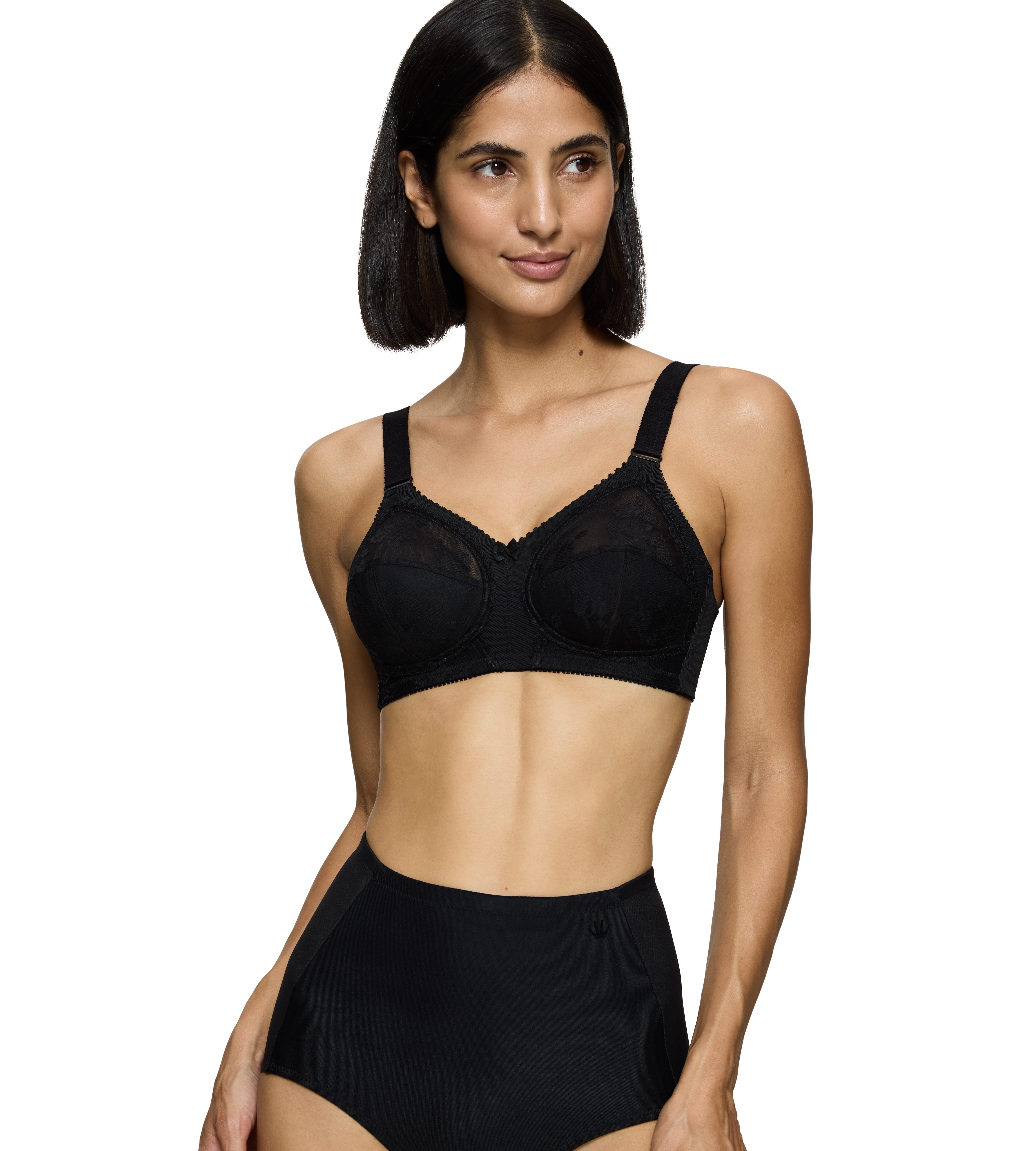 Triumph Bh zonder beugels Doreen X met kanten details dames bh's zonder beugel maat 100 E zwart