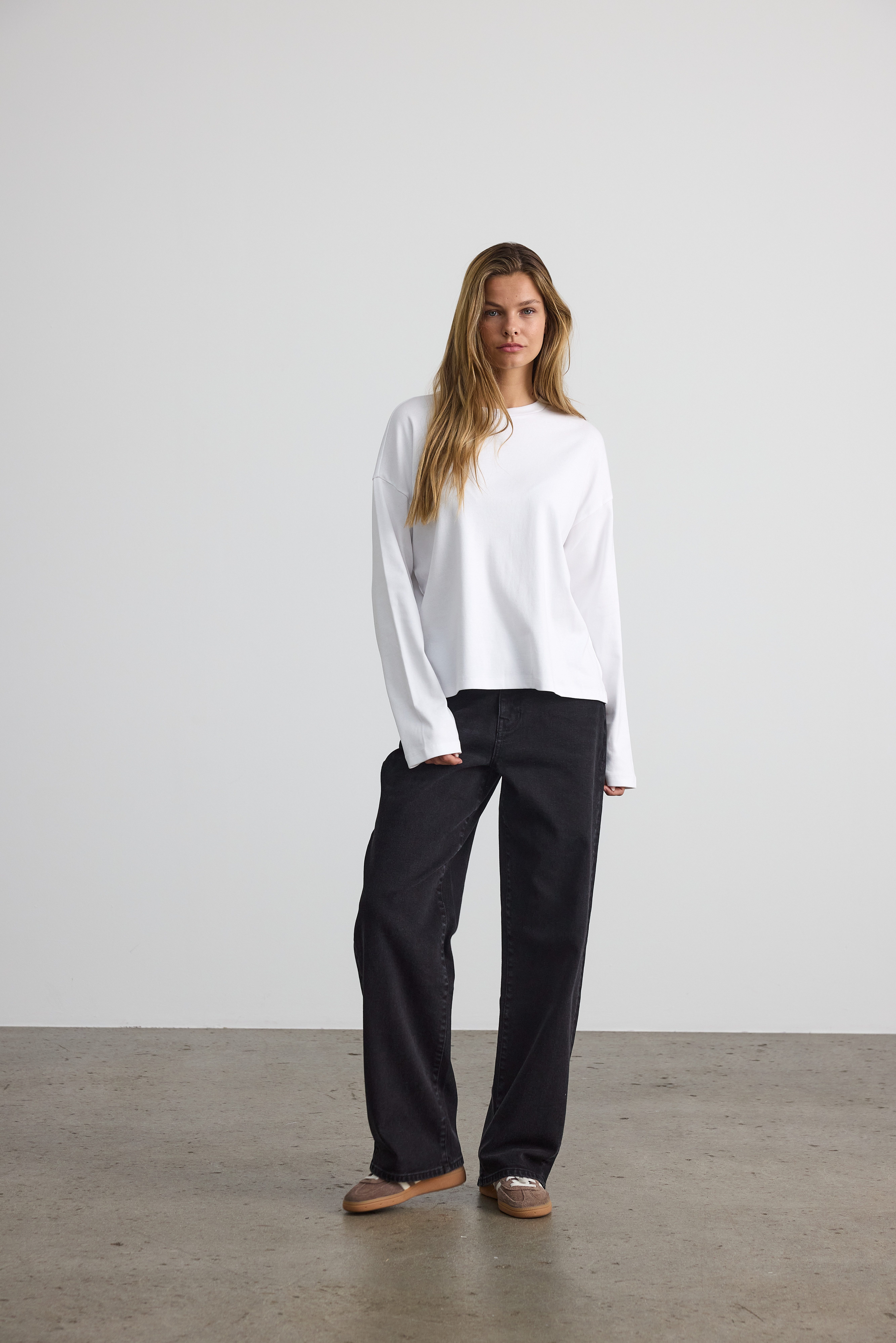 Noisy may Shirt met lange mouwen NMMOCCA L/S REGULAR FIT TOP JRS FWD NOOS