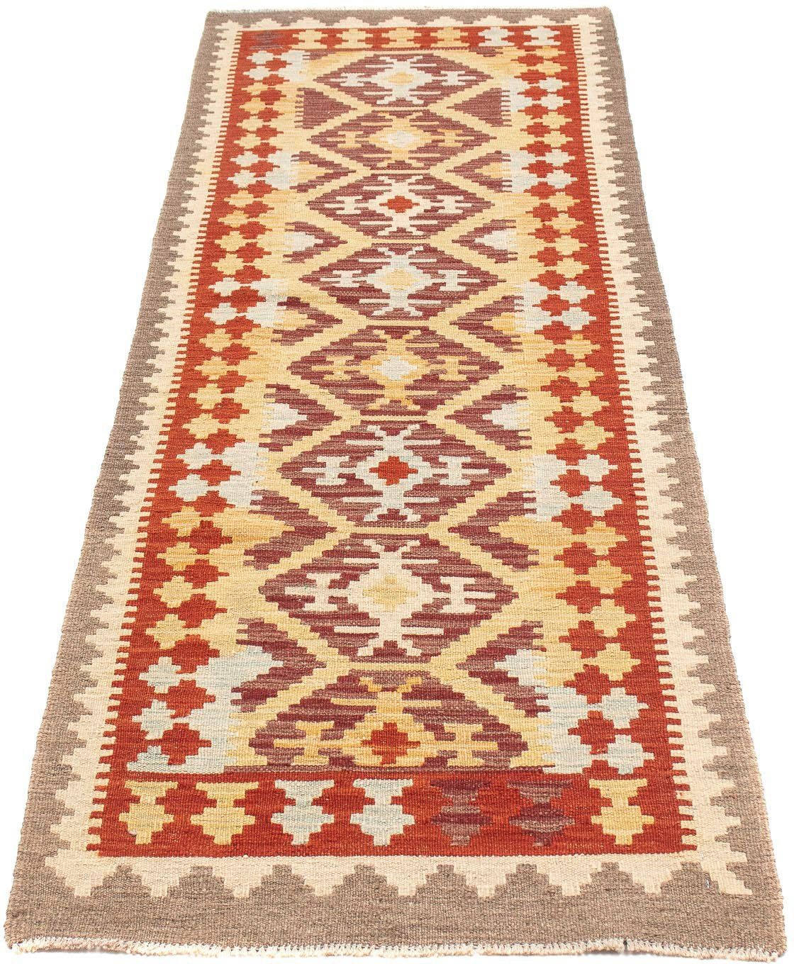 morgenland Loper Kelim Maimene geheel gedessineerd 196 x 66 cm Omkeerbaar tapijt