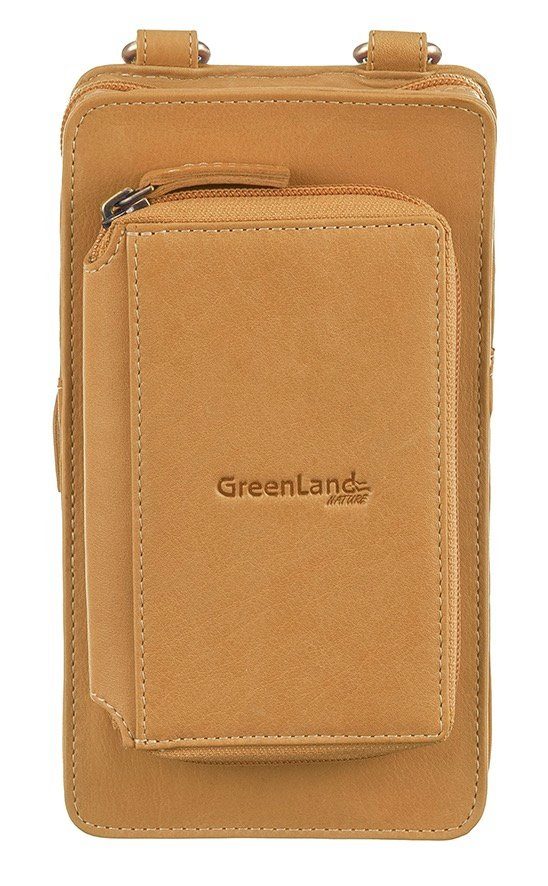 GreenLand Nature Gsm-tasje NATURE Soft met opgestikte portemonnee en rfid-bescherming