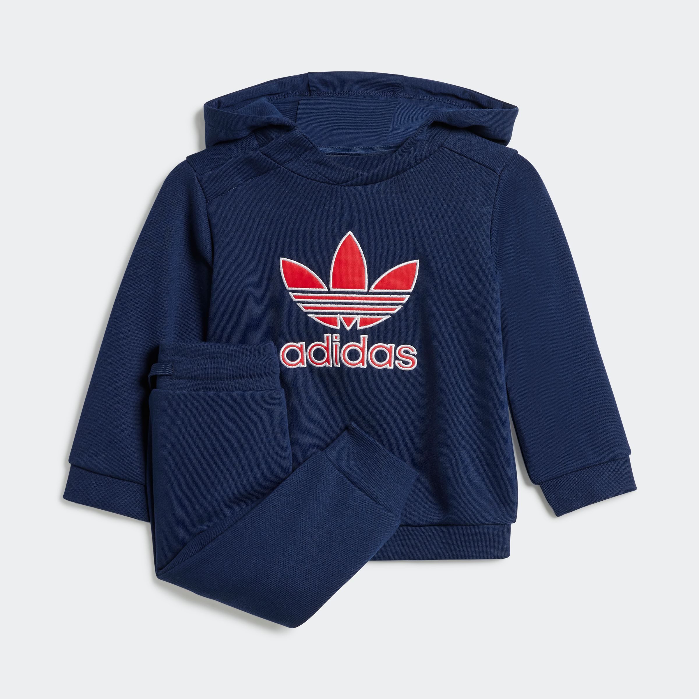 adidas Originals Trainingspak HOODIE SET BL (2-delig) kinderen trainingspakken maat 62 blauw