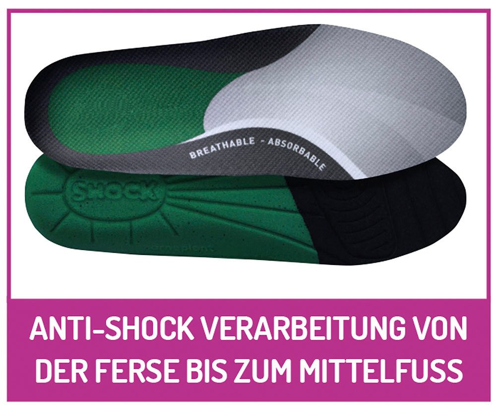 Fußgut Actieve zolen Actieve inlegzolen, antischok- en vermoeidheidseffect antistatisch, wasbaar, ademend, antibacterieel bij zweetvoeten (set, 2-delig)