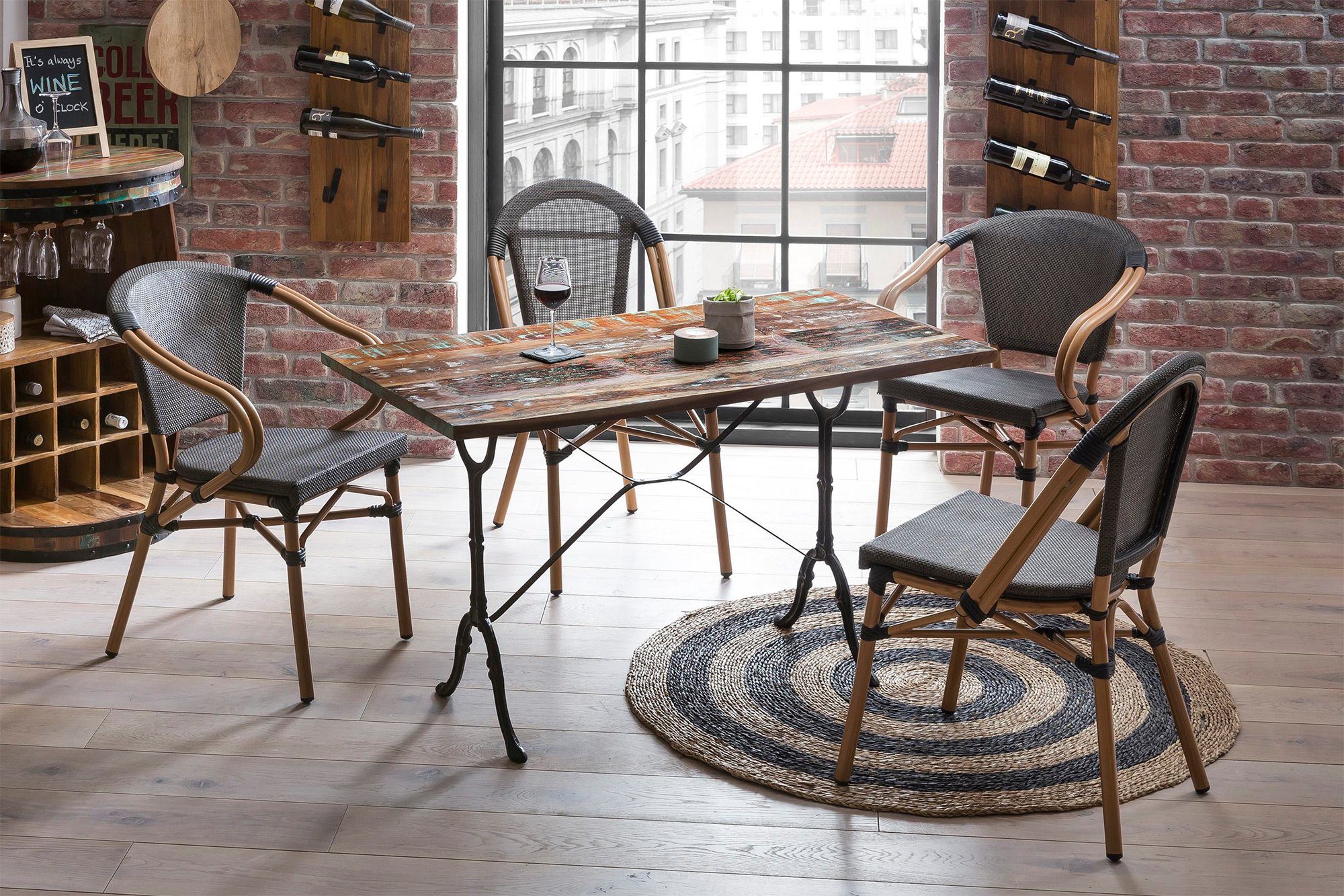 SIT Eettafel Gietijzeren frame in bistro-stijl