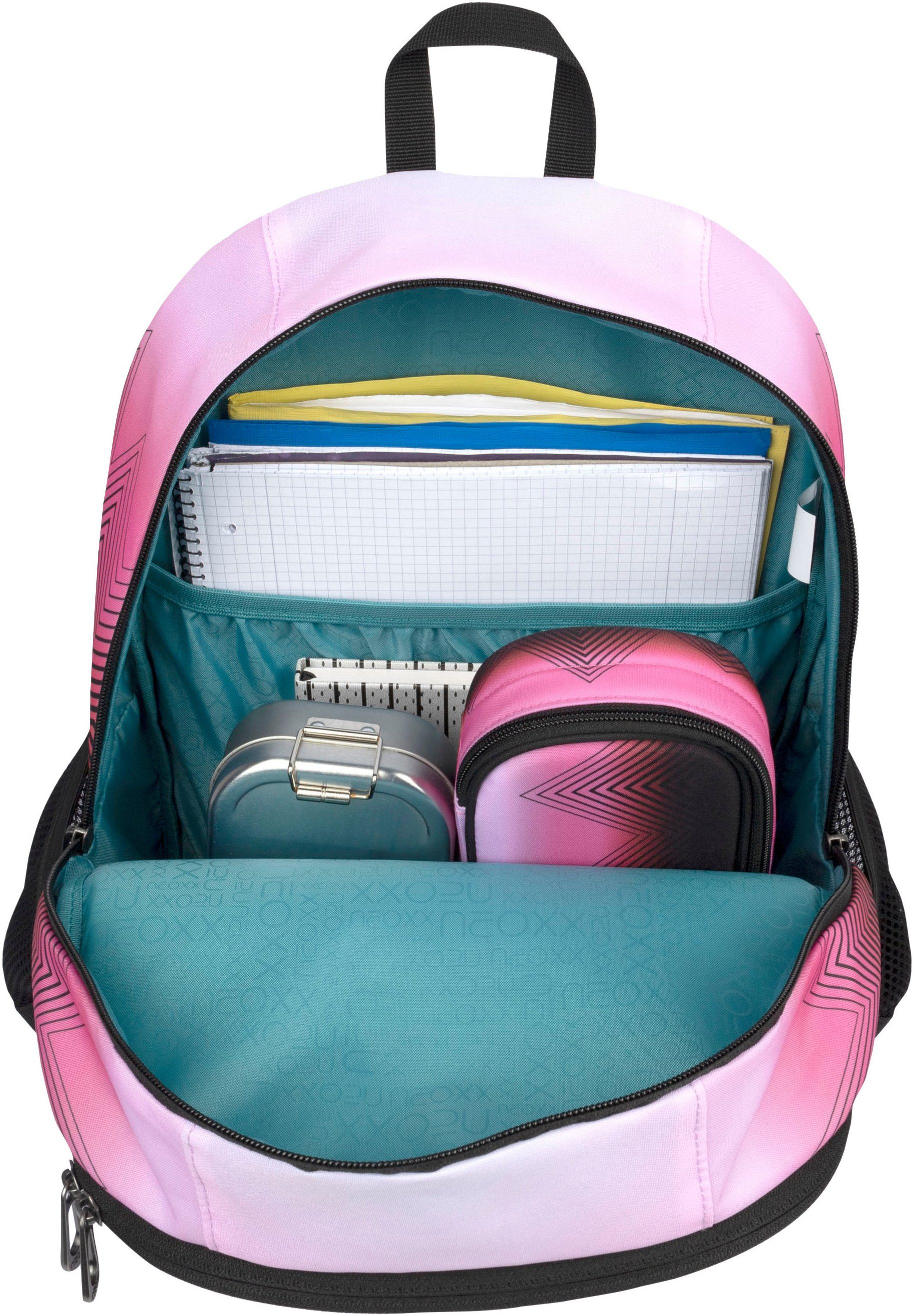 neoxx Schoolrugzak Flow, Sweet like Sunset gedeeltelijk van gerecycled materiaal