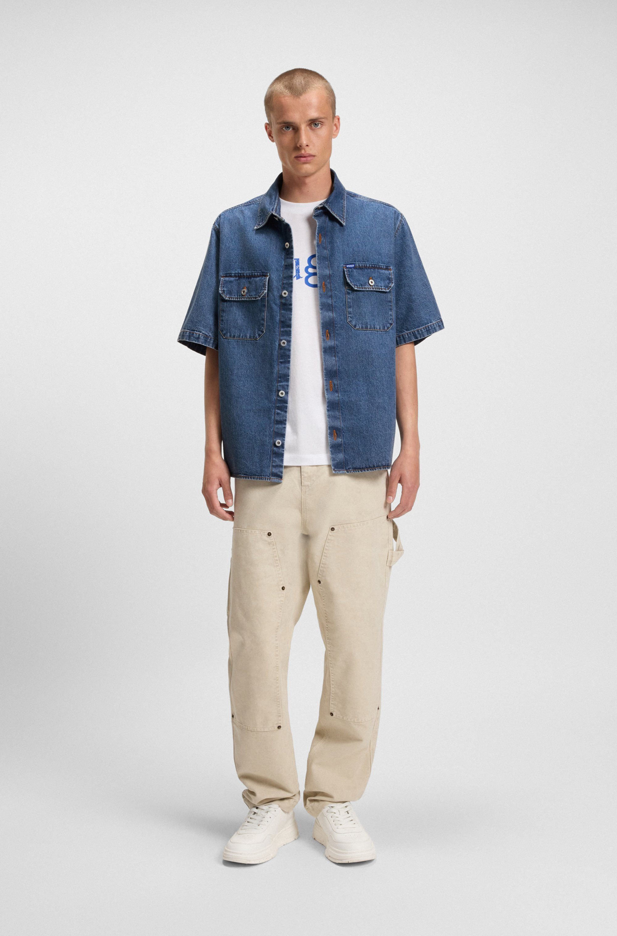HUGO Blue Jeans overhemd Ekyno