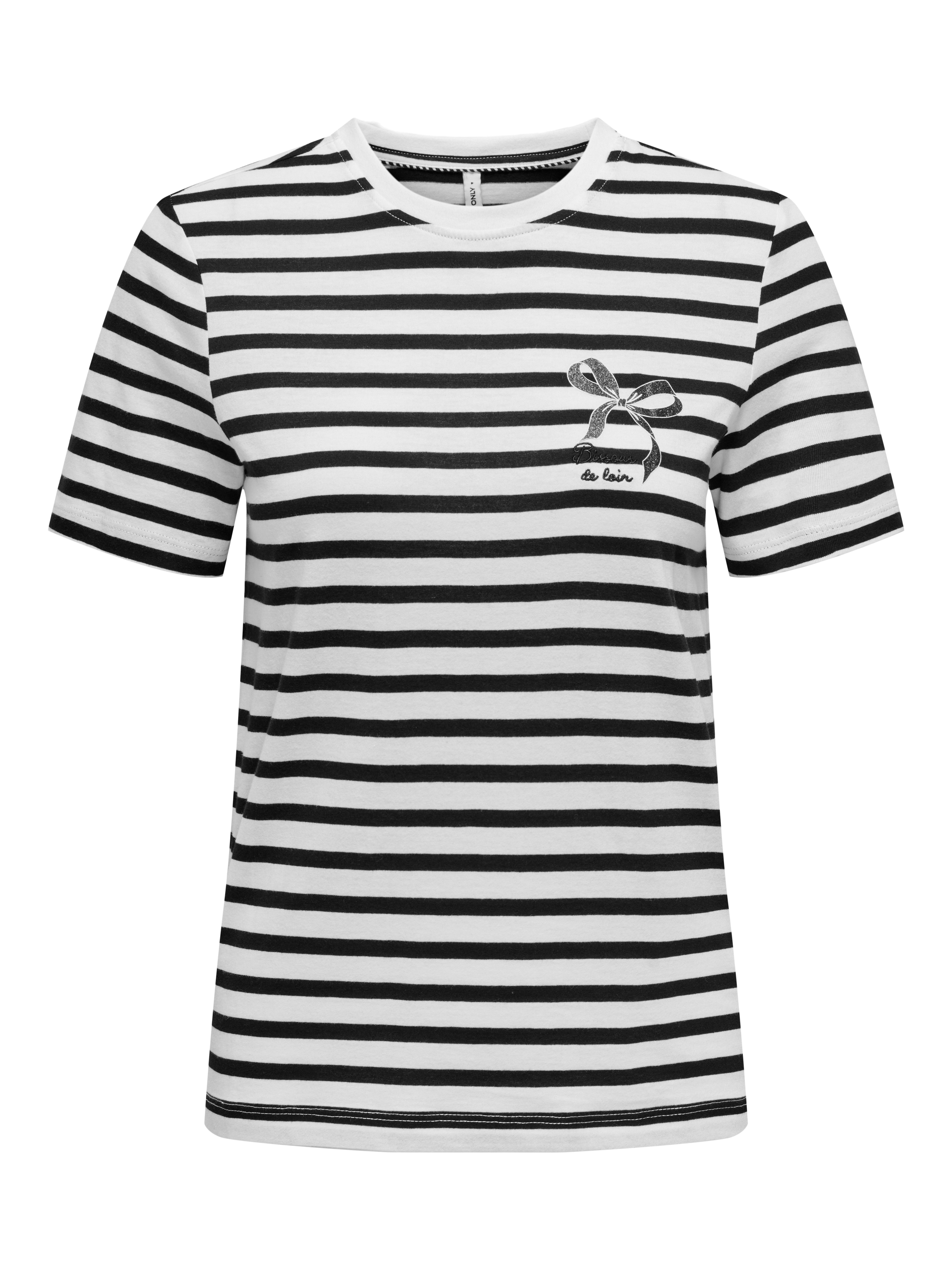 Only Shirt met korte mouwen ONLKITA LIFE REG S/S BOW TOP BOX JRS