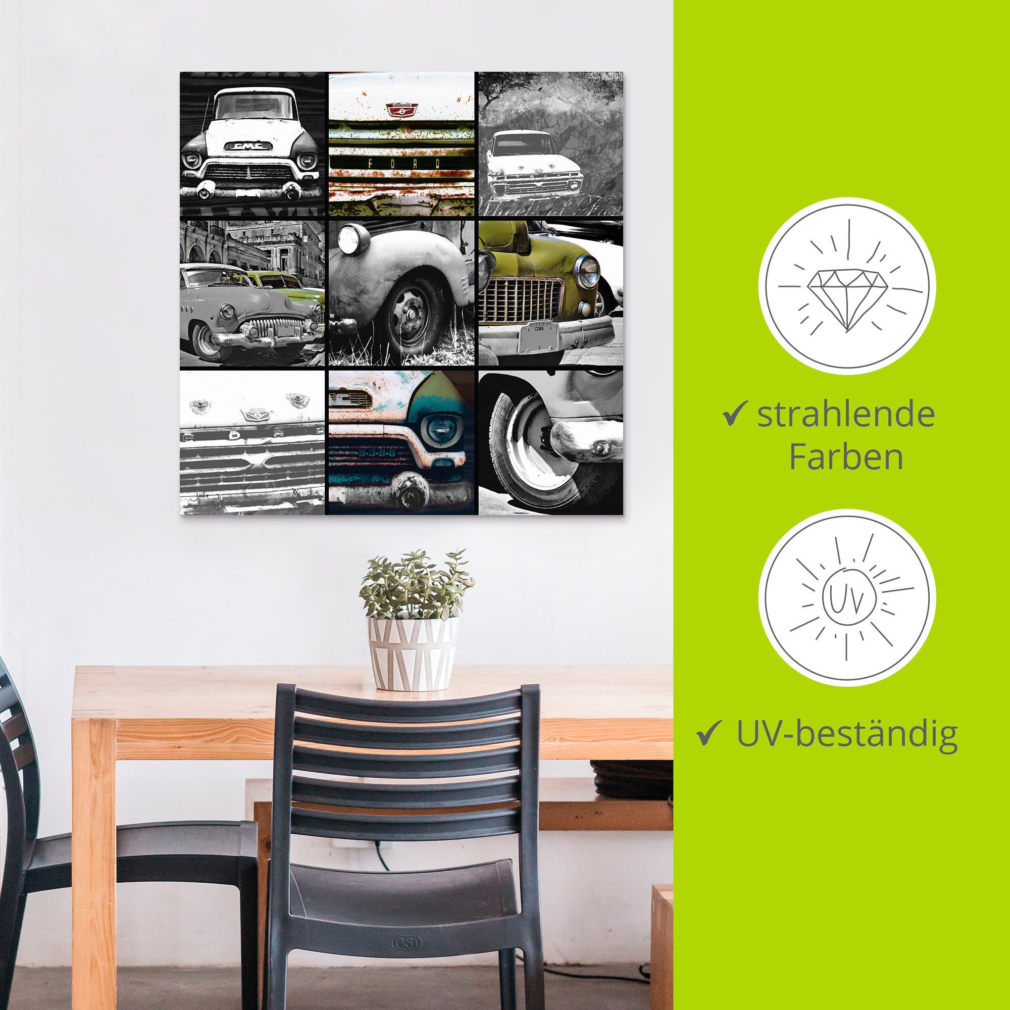 Artland Artprint Auto’s I als artprint van aluminium, artprint voor buiten, poster in diverse formaten