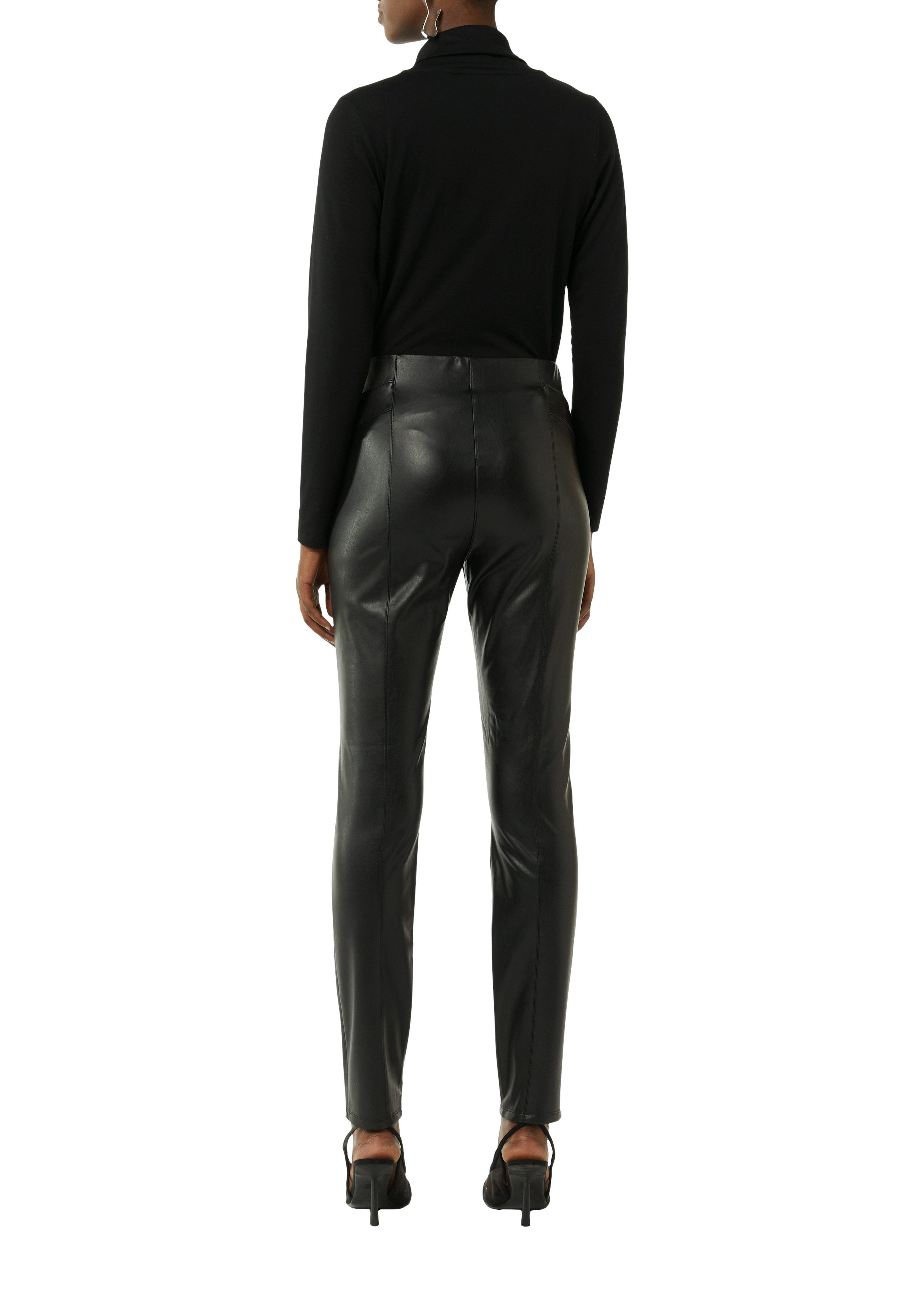 Comma 7/8 legging van imitatieleer