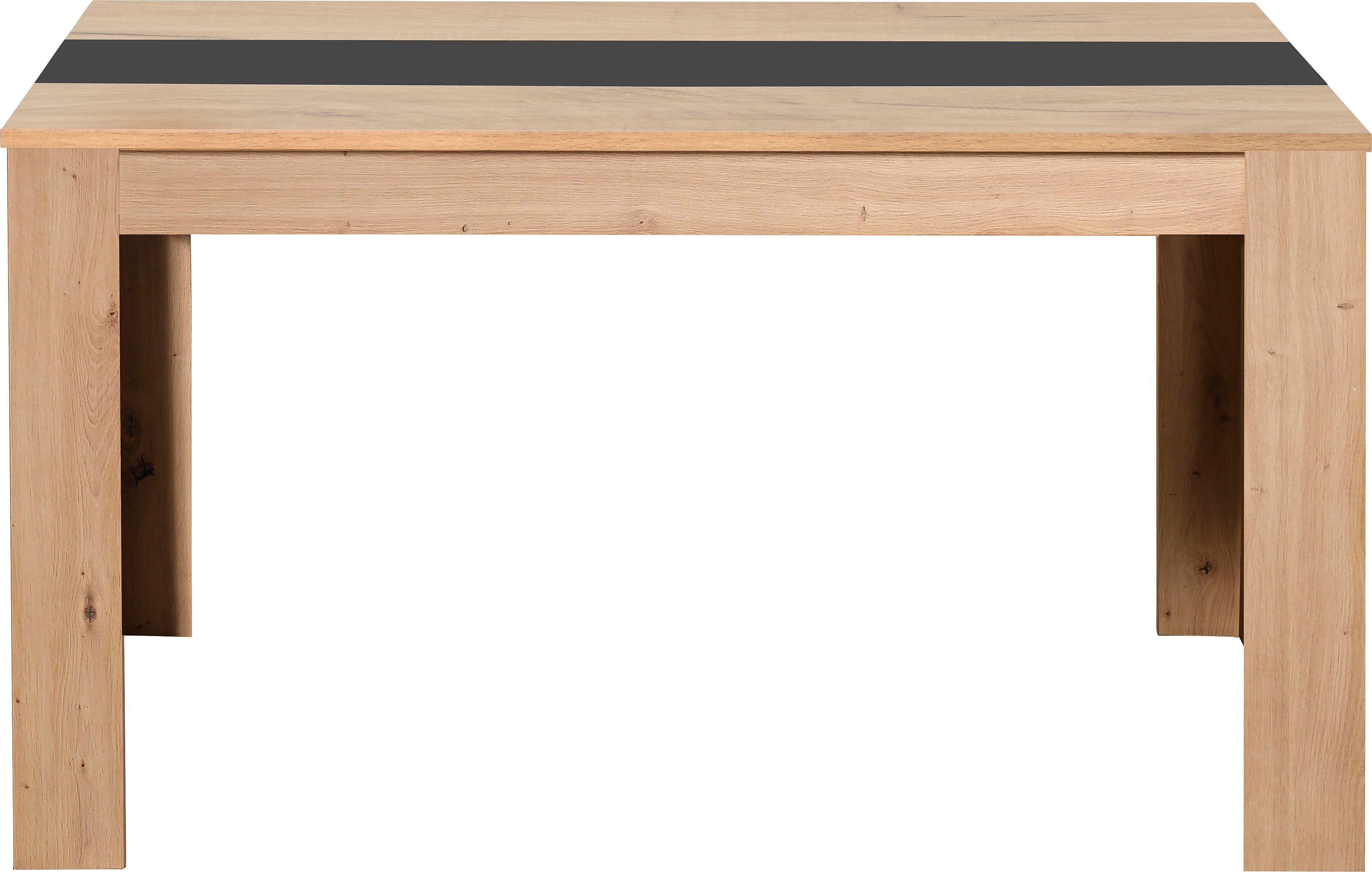 INOSIGN Eettafel DOMUS Middelste plaat in het zwart eettafels beige