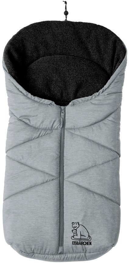 Heitmann Felle Voetenzak Eisbärchen - Kleine wintervoetsak fleece met fleece-voering, voor babyzitje, kinderwagen enz dames pantoffels grijs