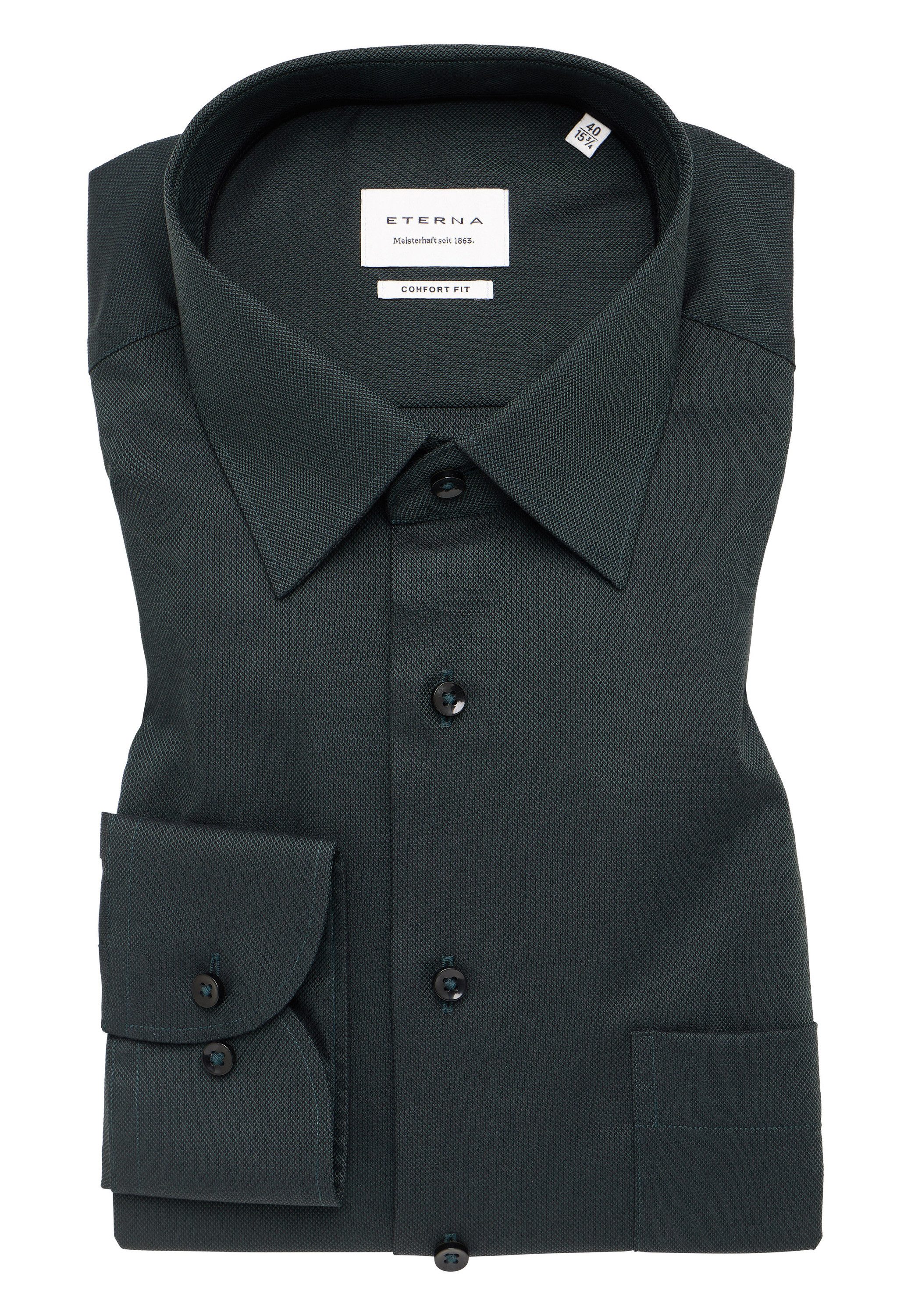 Eterna Overhemd met lange mouwen Comfort fit NON IRON (strijkvrij)