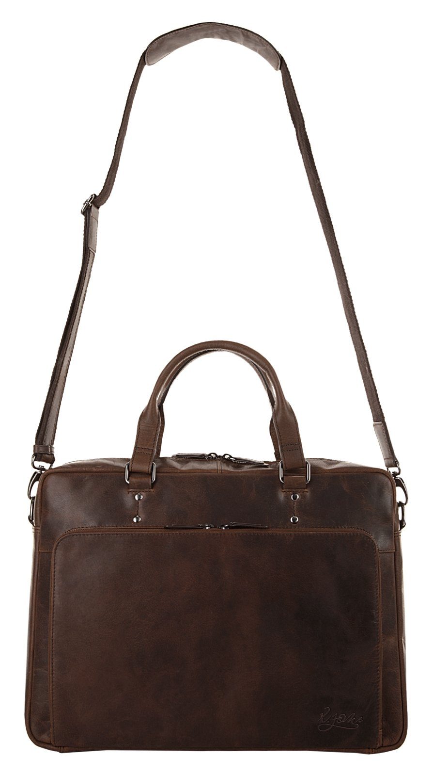 X-Zone Laptoptas echt leder