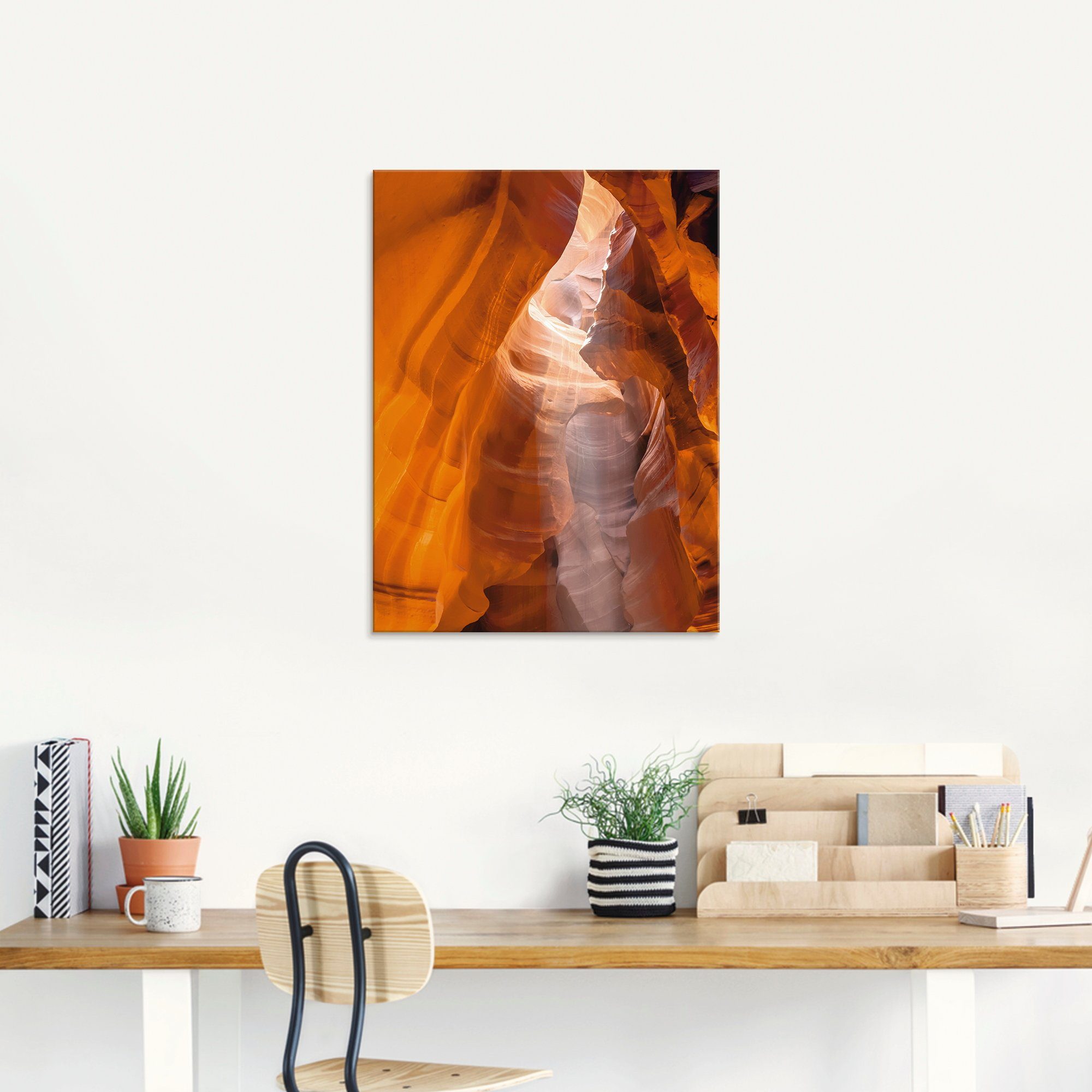 Artland Print op glas Antelope Canyon in verschillende maten