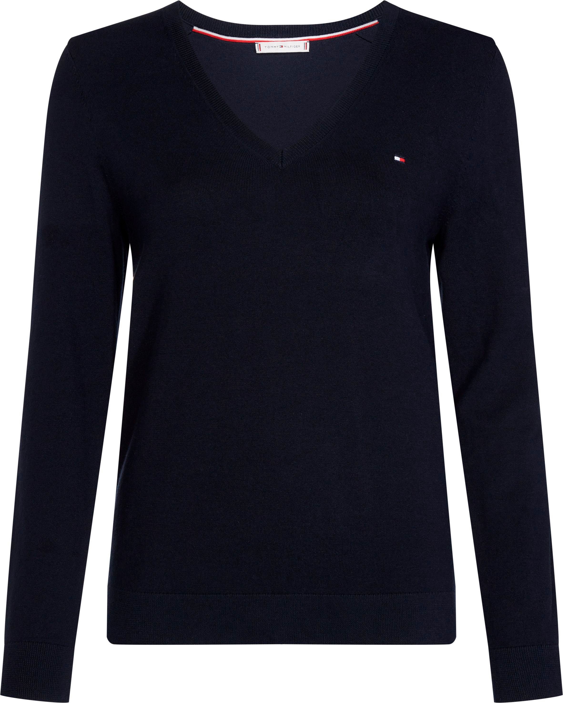 Tommy Hilfiger Trui met V-hals CO JERSEY STITCH V-NK SWEATER