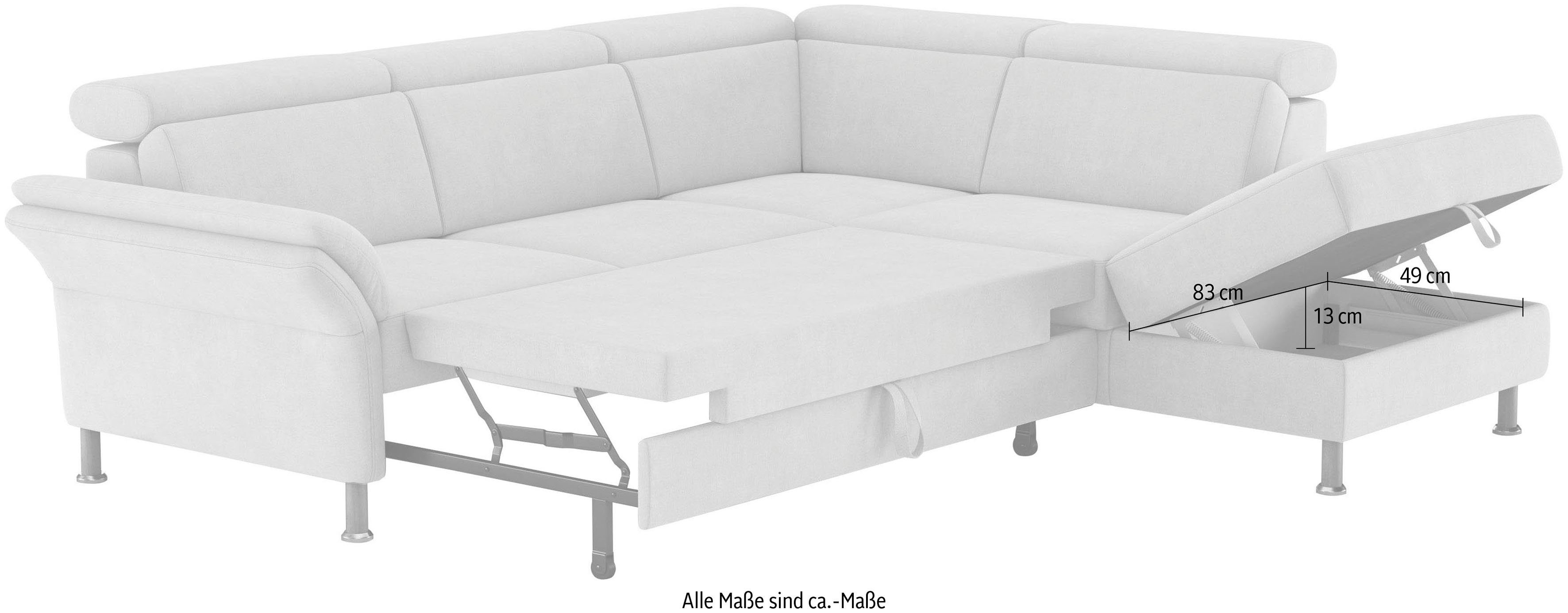 Home affaire Hoekbank Calypso L-vorm met relaxfunctie motorisch in bank 2,5-zits