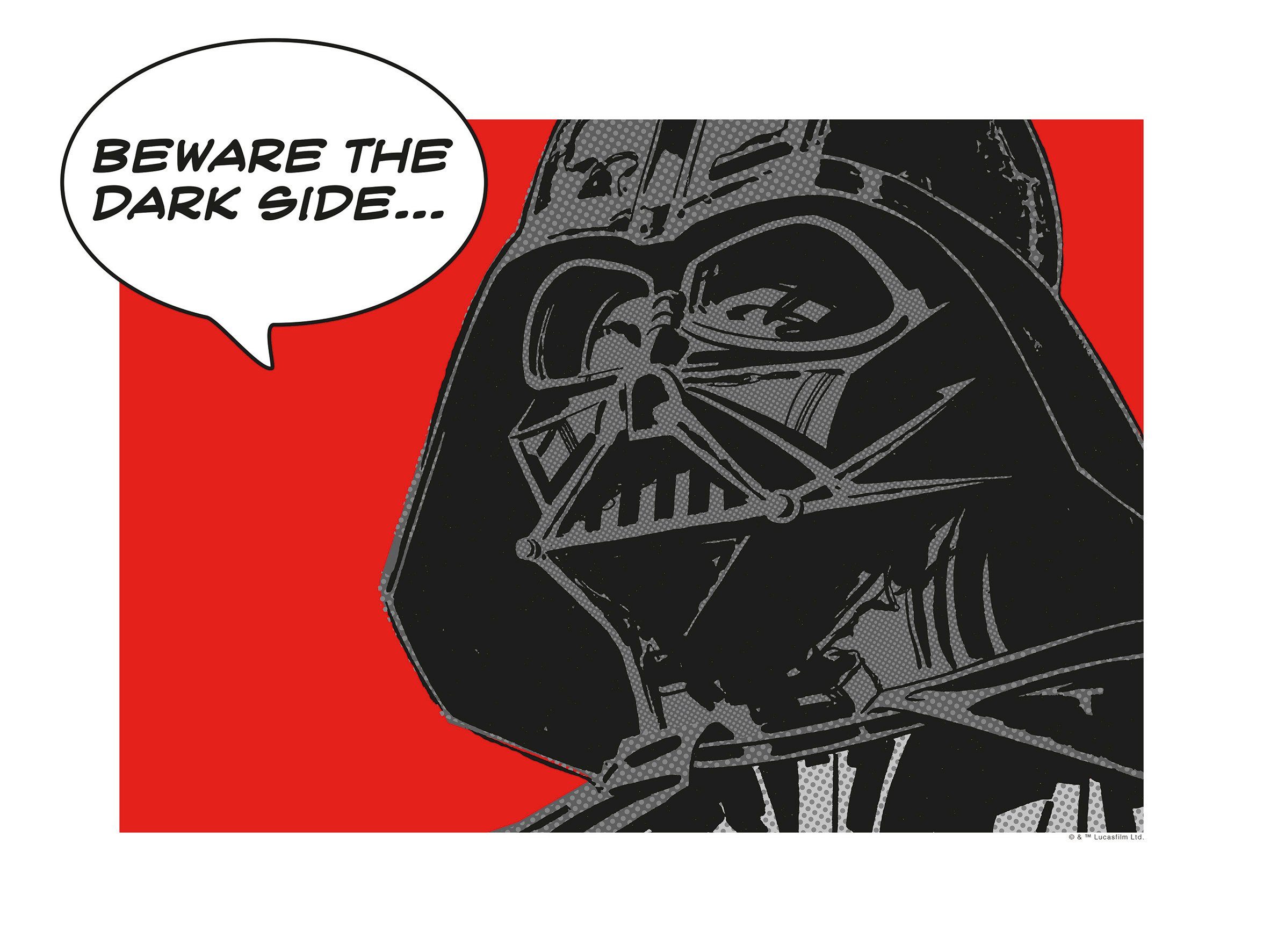 Komar wanddecoratie Star Wars Classic Comic Quote Vader, zonder lijst