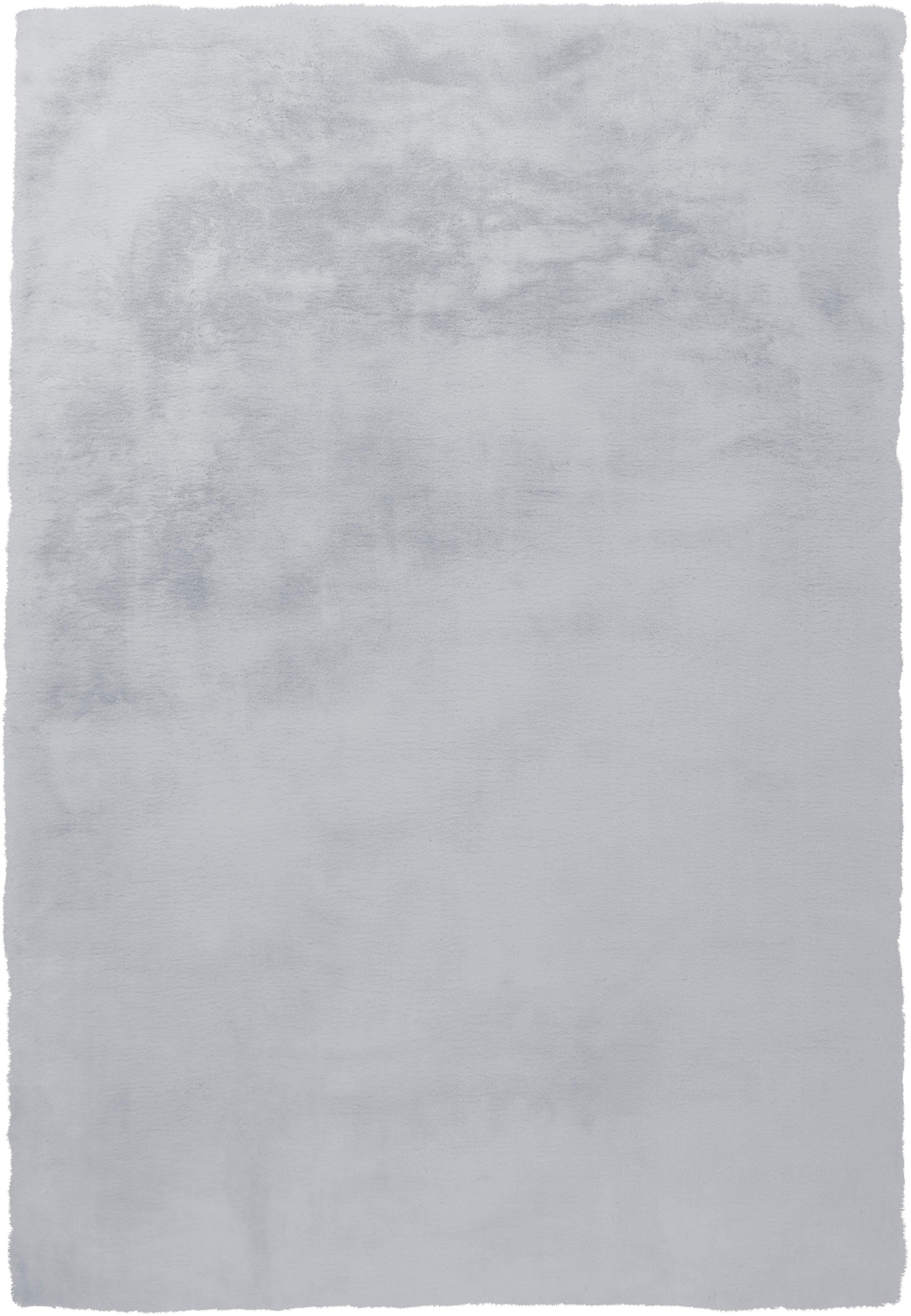 my home Vachtvloerkleed Alvin Vloerkleed in konijnenbont-look en touch, imitatiebont dieren vloerkleden maat 120 cm x 170 cm x 45 mm grijs