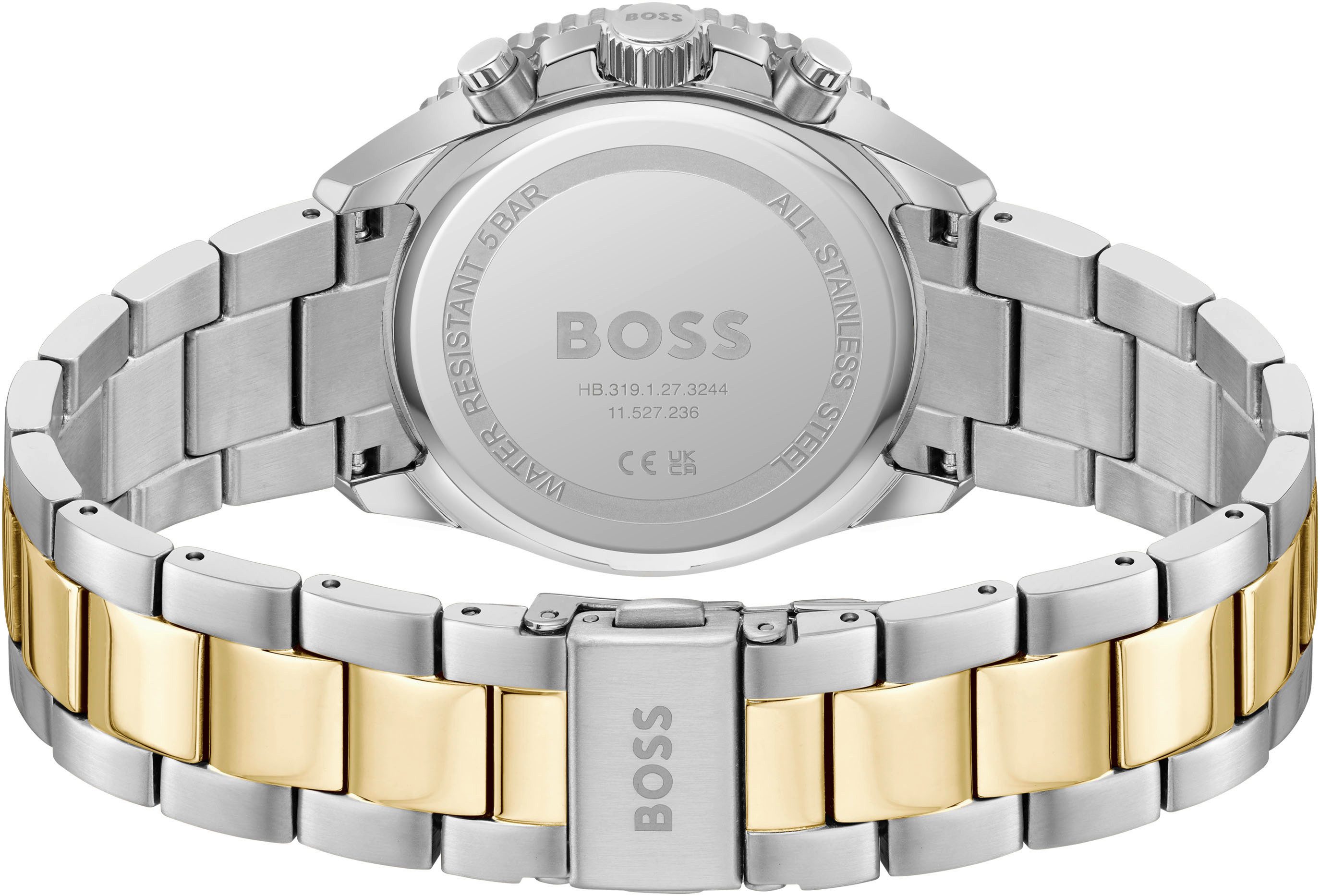 Boss Multifunctioneel horloge RUNNER FOR HER Quartz horloge, dameshorloge, armbanduhr, datum, roestvrijstalen band