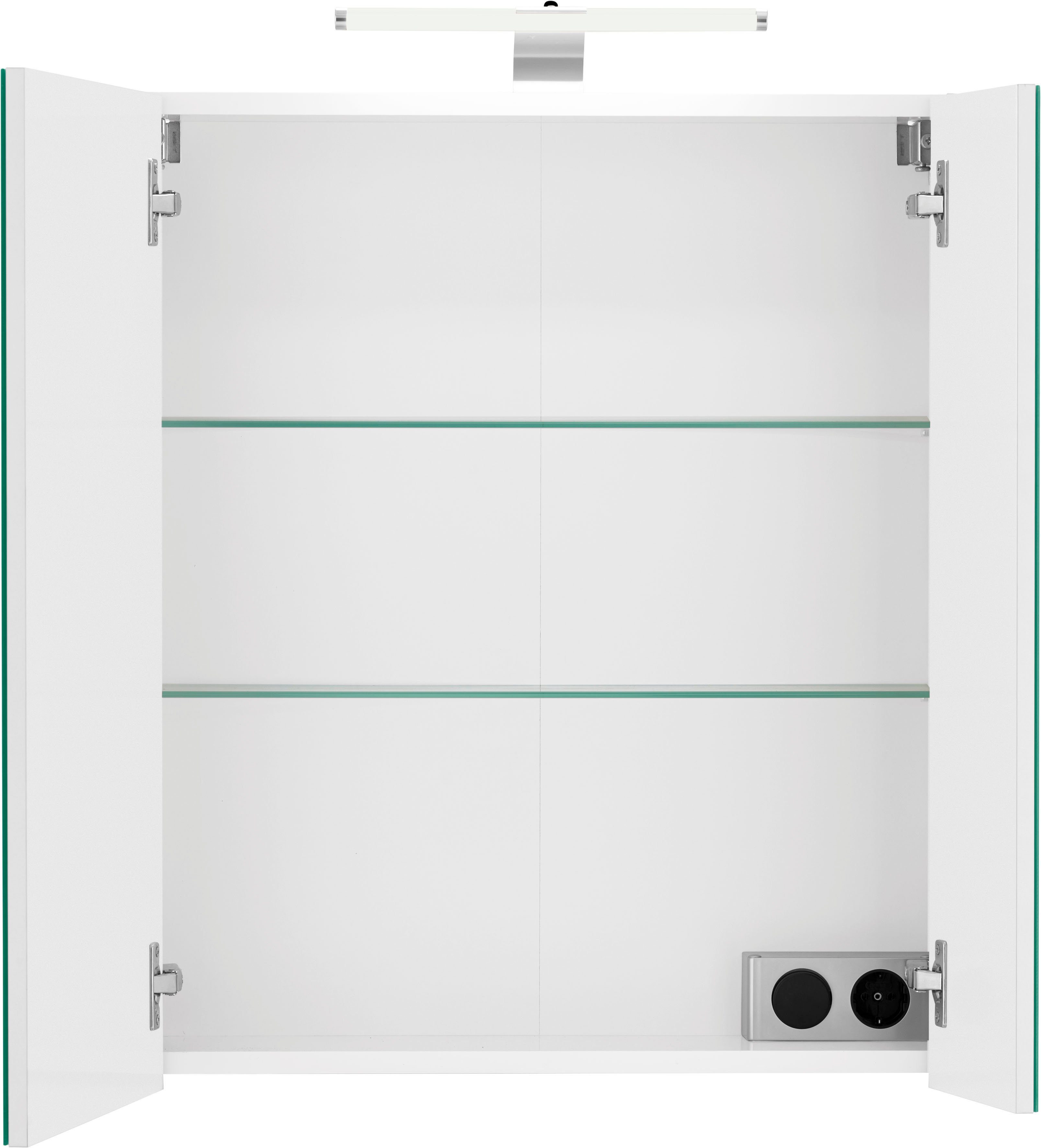 Schildmeyer Spiegelkast LAGONA Breedte 60 cm, 2-deurs, ledverlichting, schakelaar-/stekkerdoos