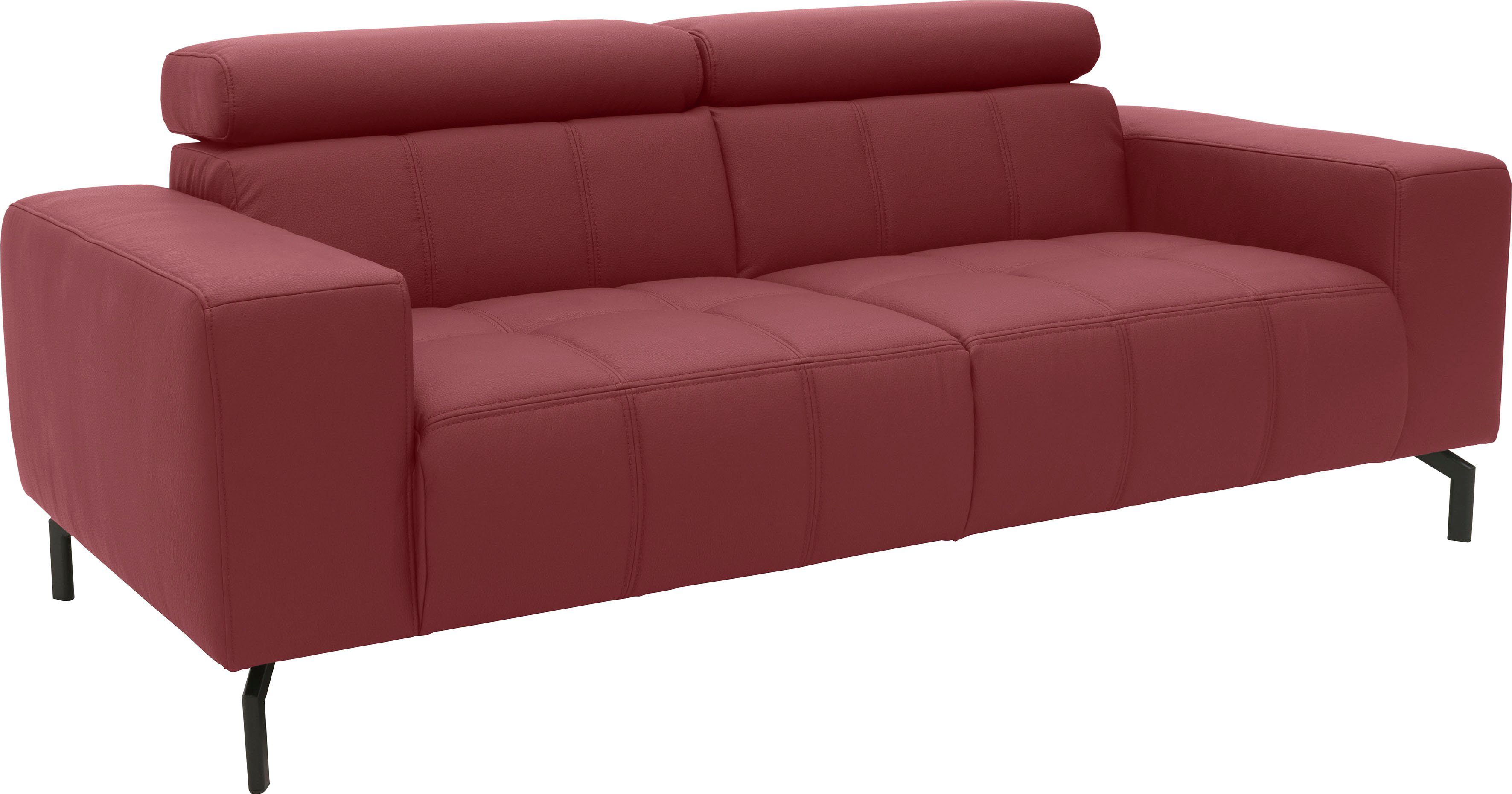 DOMO collection 2-zitsbank Cunelli tijdloos en elegant, moderne zitnaden als designelement,